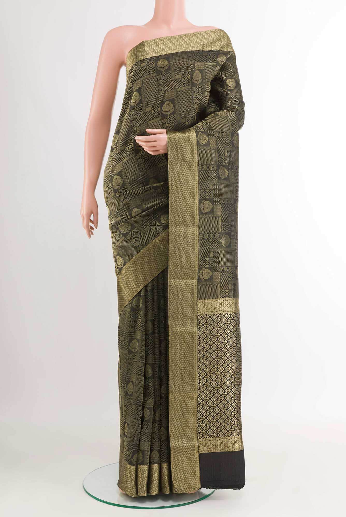 Black Crepe Saree