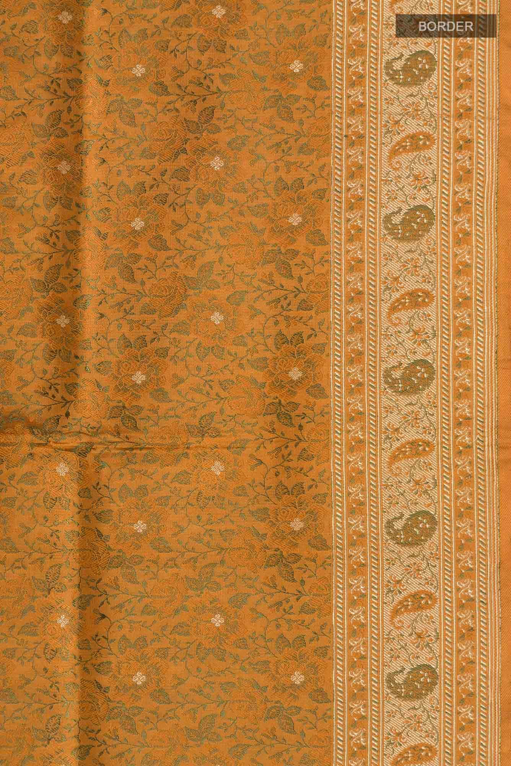 Mustard Banarasi Silk Saree