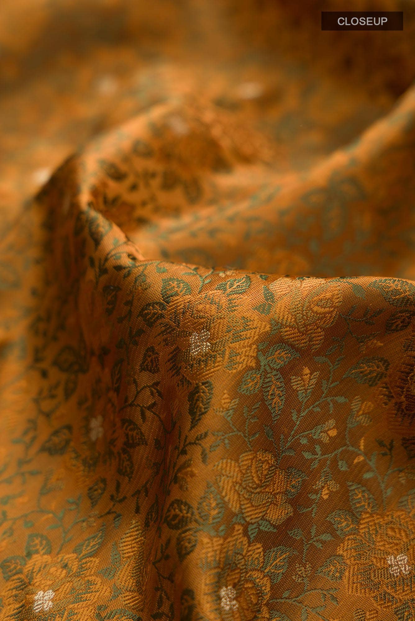 Mustard Banarasi Silk Saree