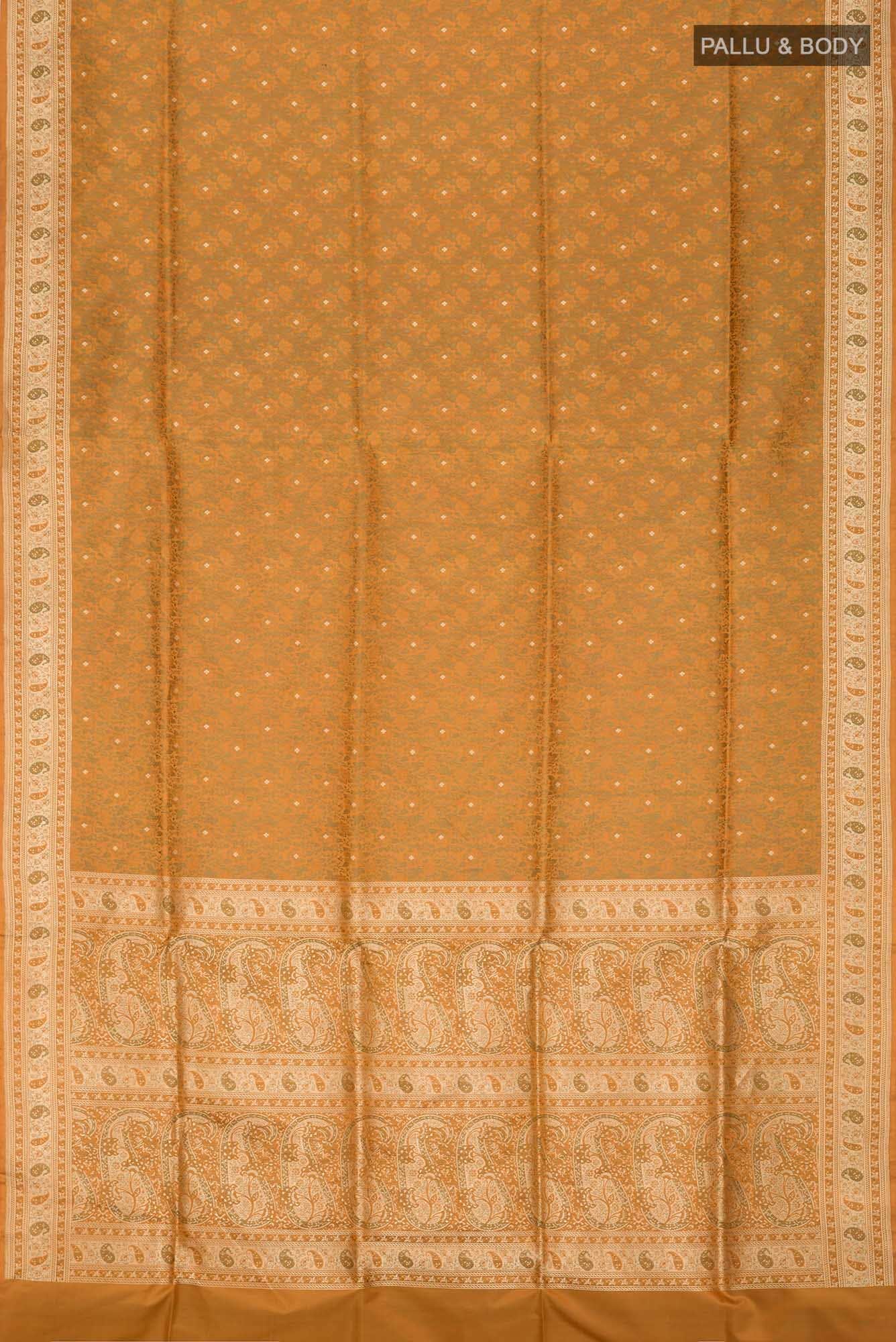 Mustard Banarasi Silk Saree