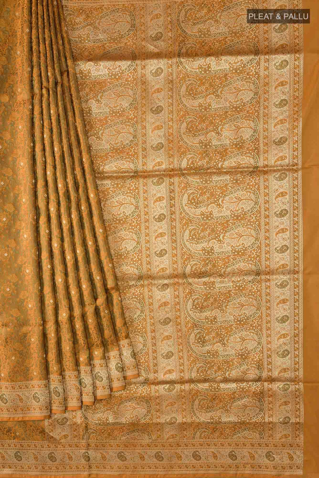 Mustard Banarasi Silk Saree