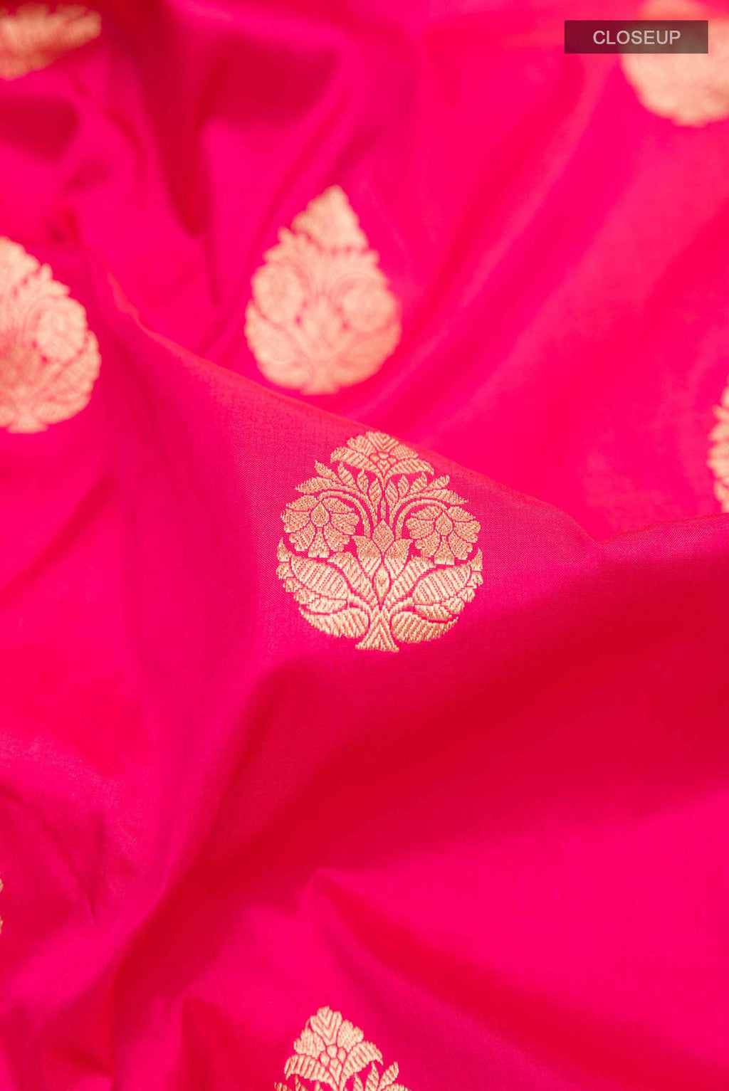 Rani Pink Banarasi Katan Silk Saree