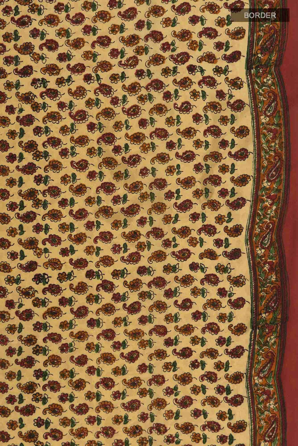 Beige Mysore Crepe Saree