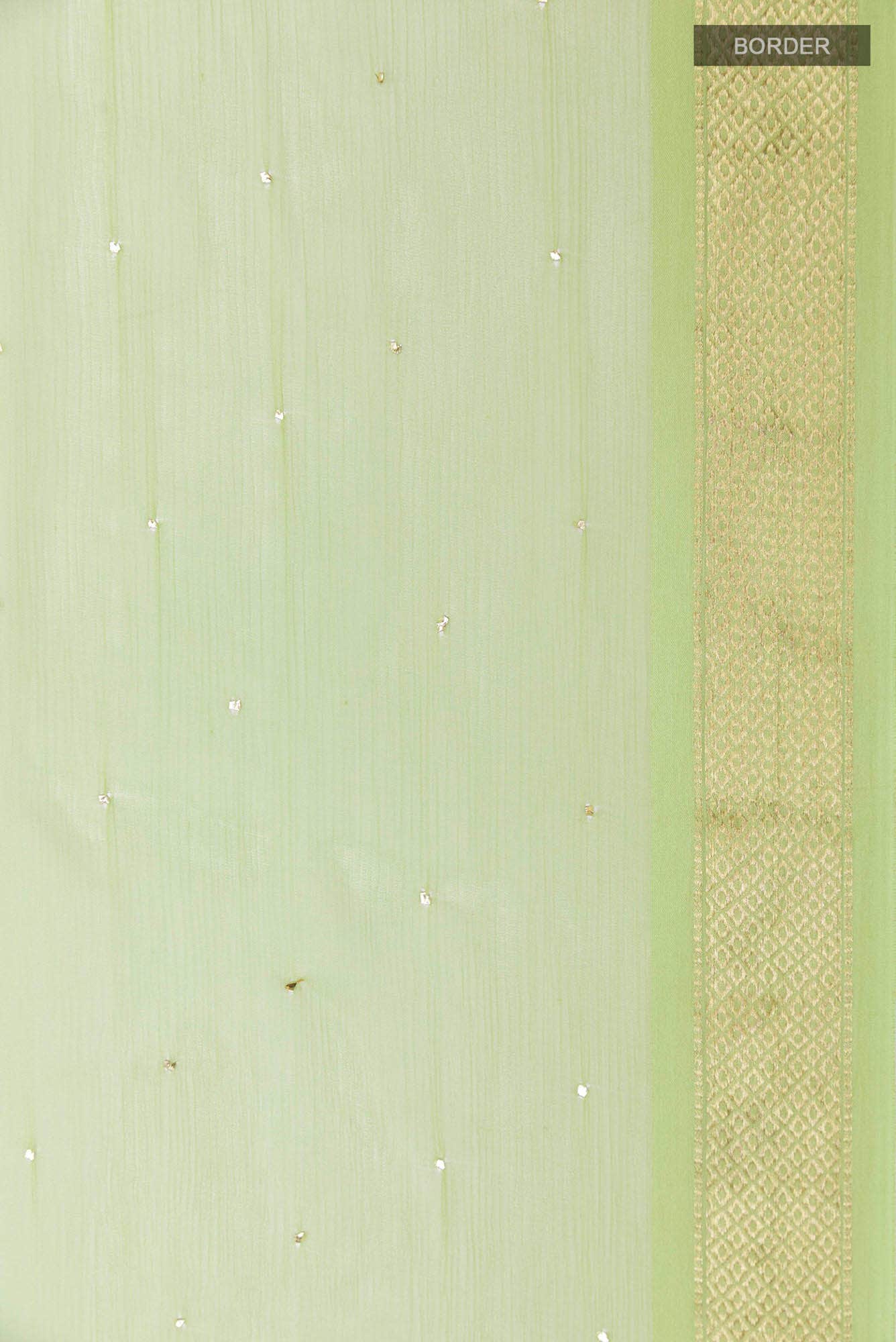 Green Chiffon Saree