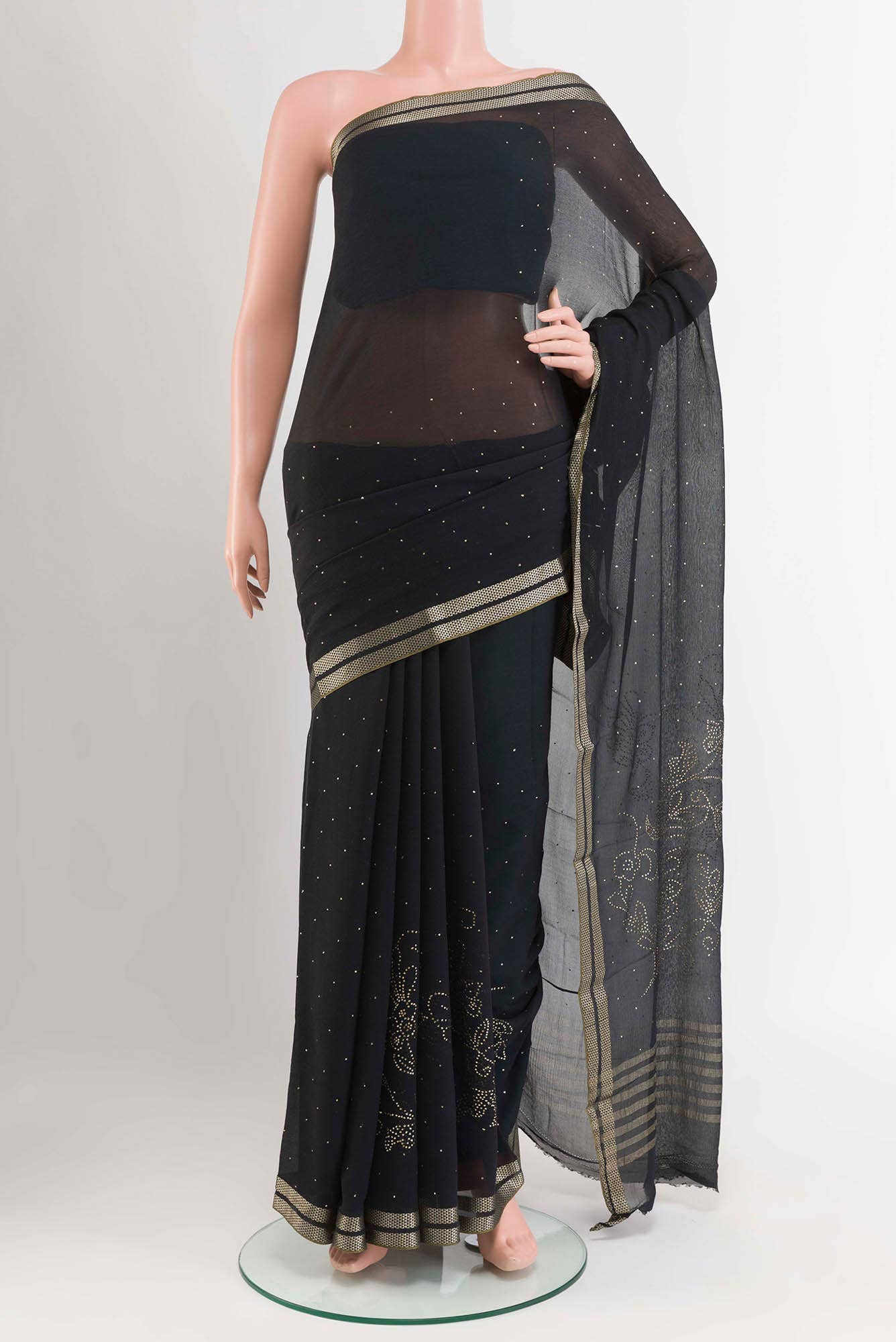 Black Chiffon Saree