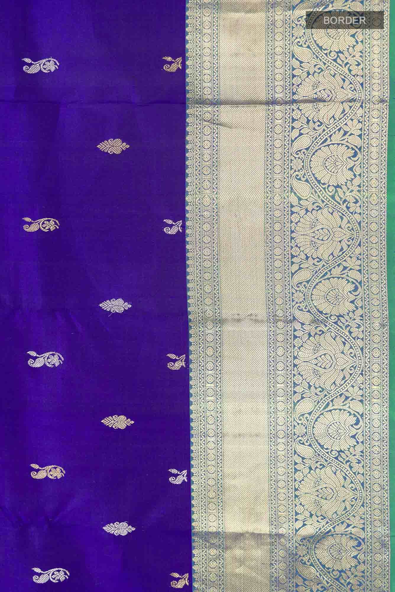 Blue Kanchipuram Silk Saree