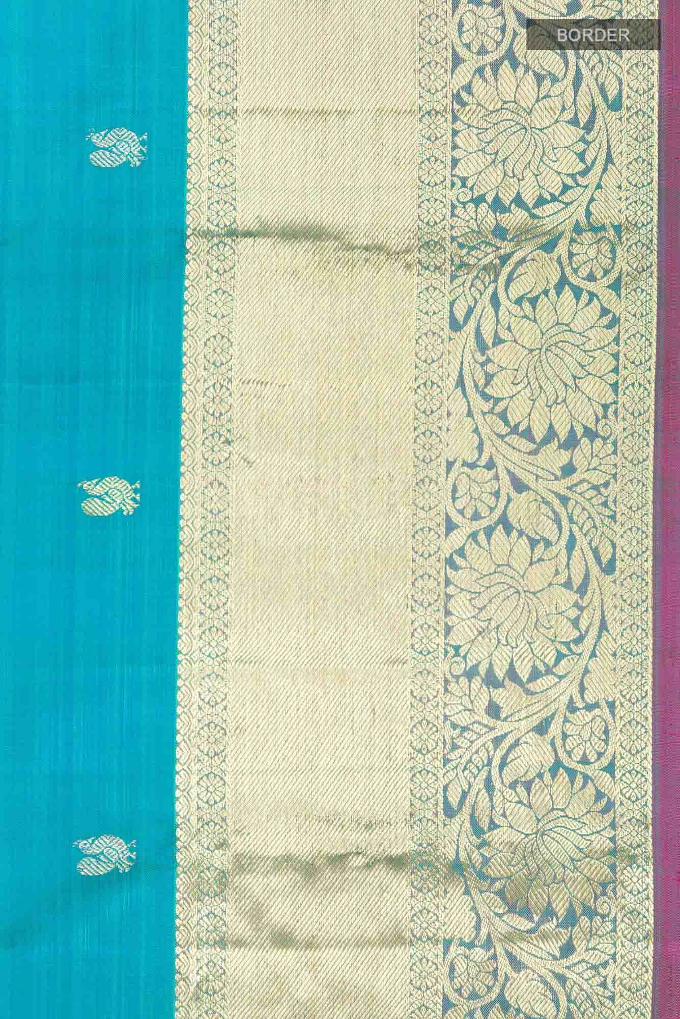 Blue Kanchipuram Silk Saree