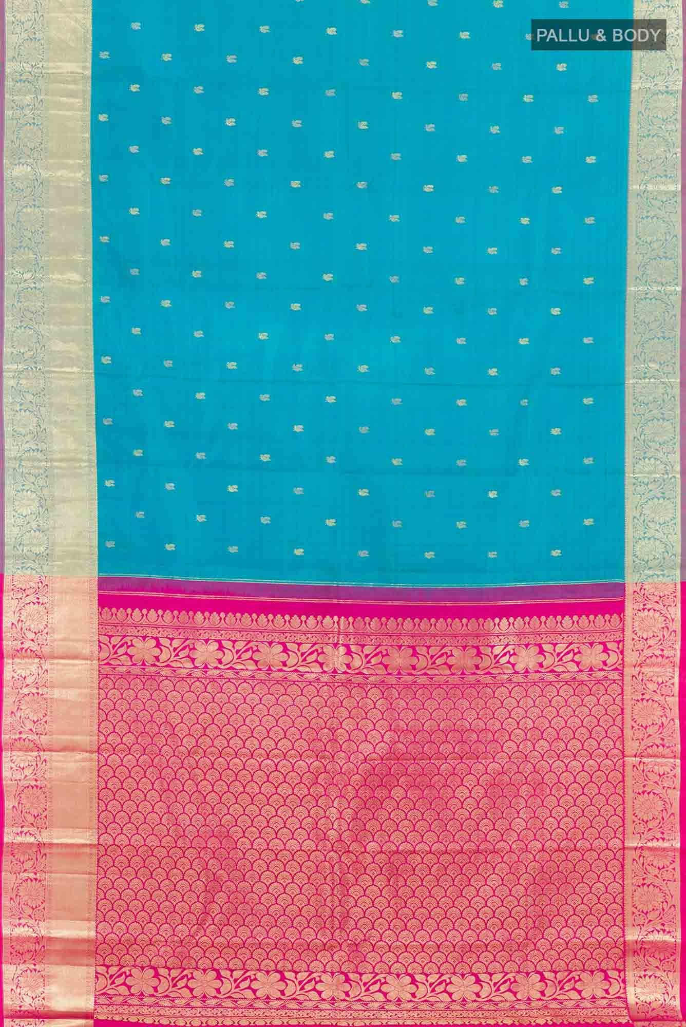 Blue Kanchipuram Silk Saree