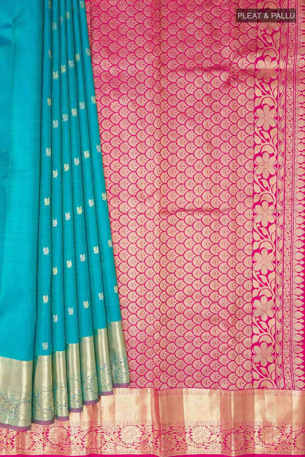 Blue Kanchipuram Silk Saree