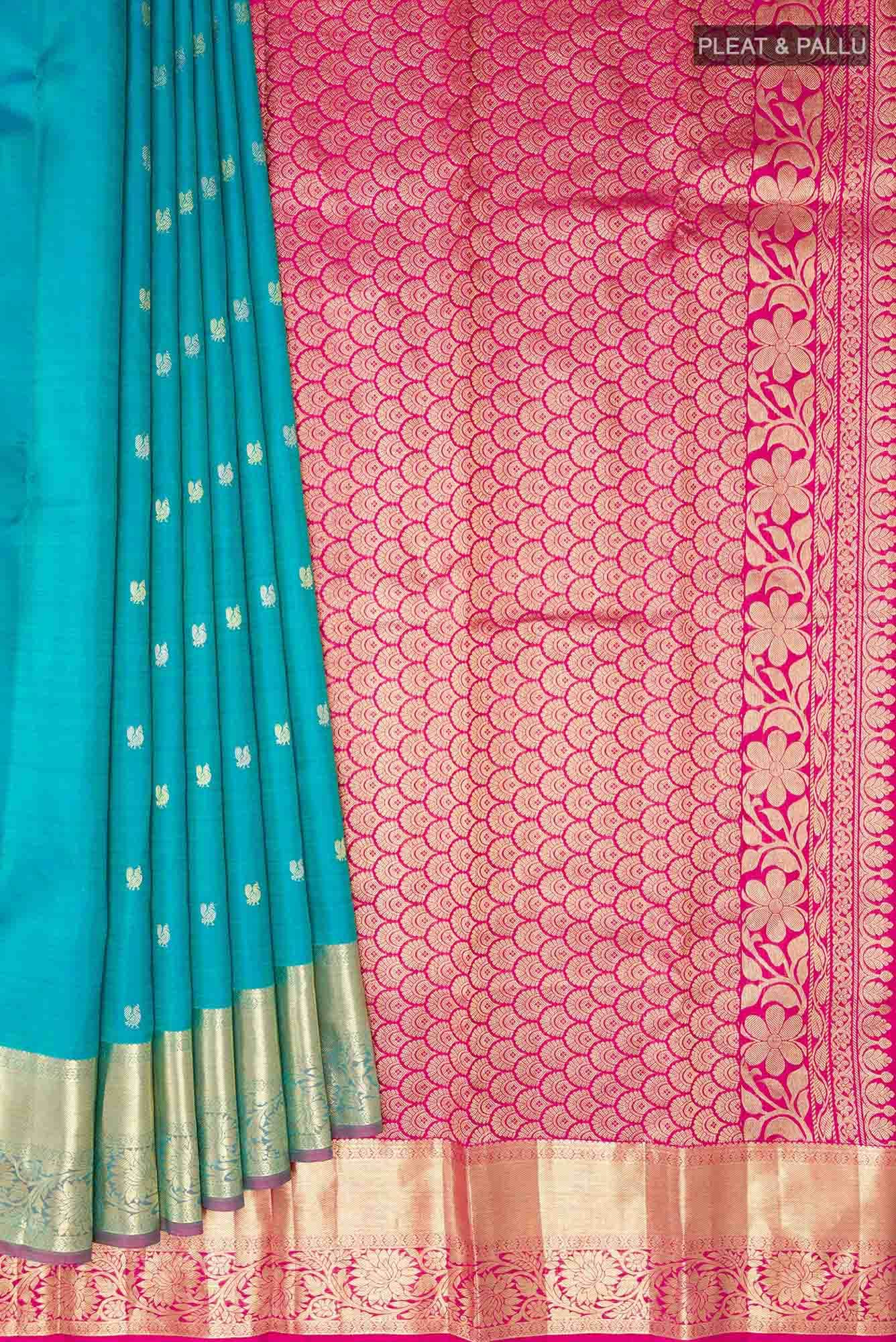 Blue Kanchipuram Silk Saree