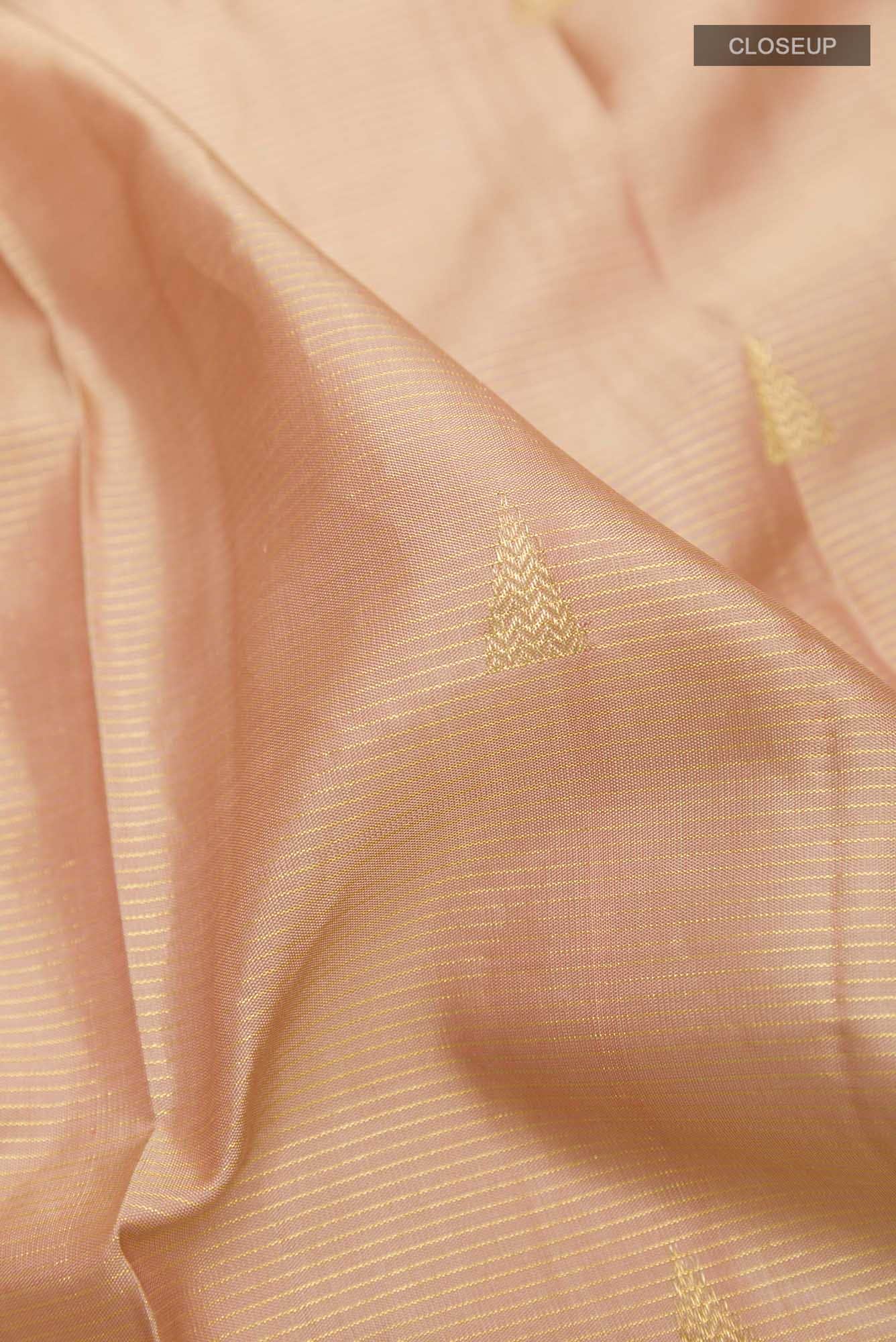 Dark Beige Kanchipuram Silk Saree
