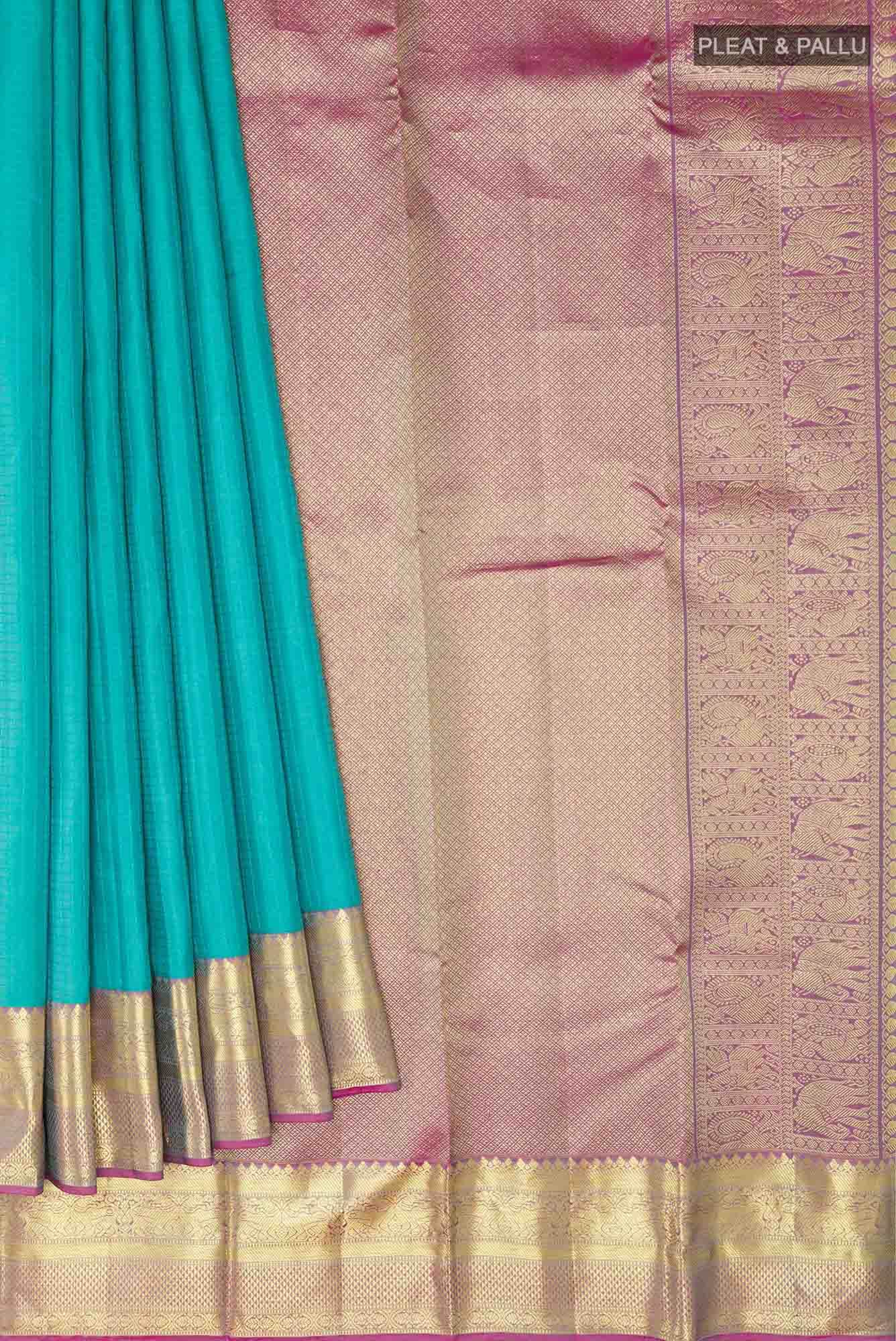Blue Kanchipuram Silk Saree