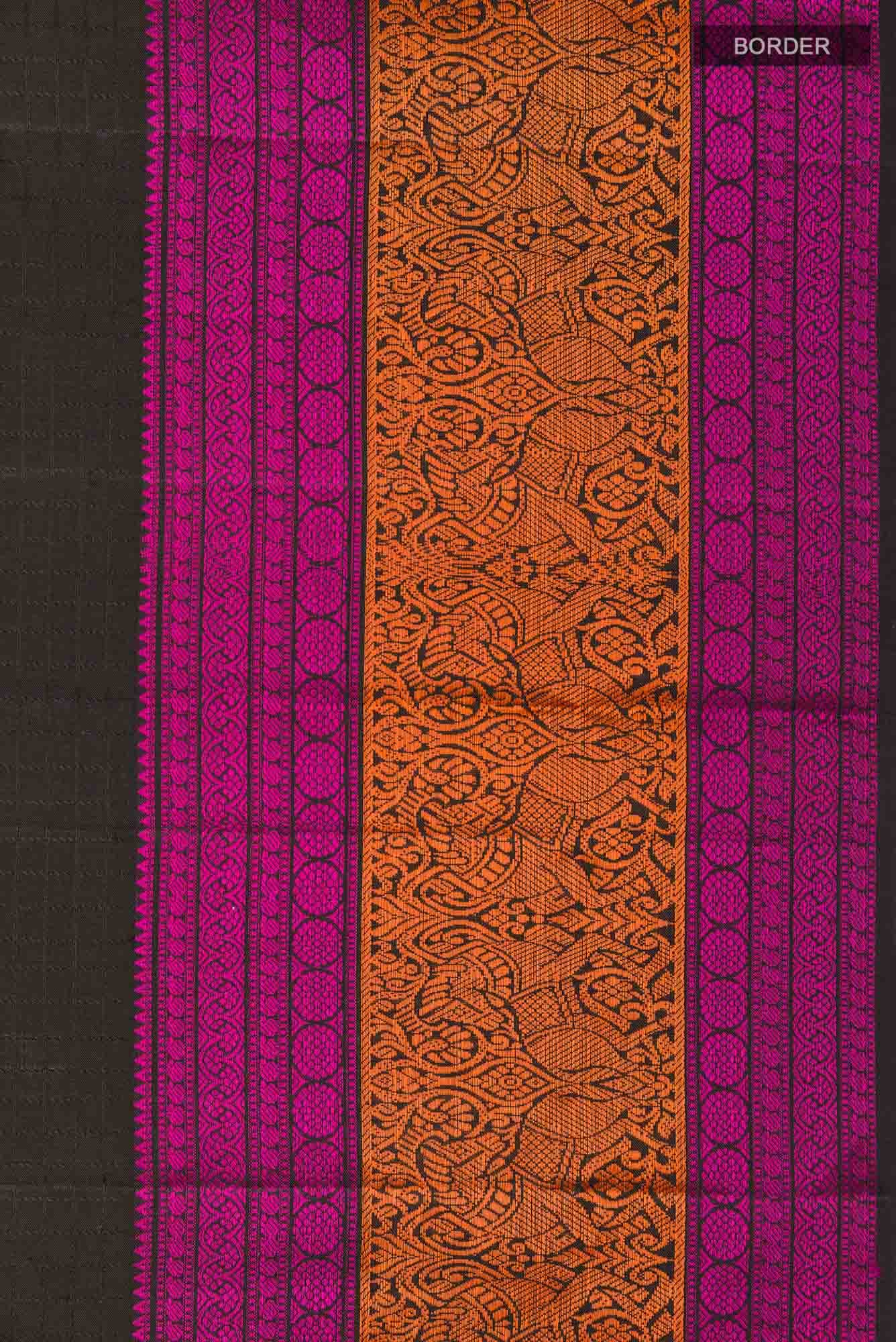 Black Kanchipuram Silk Saree