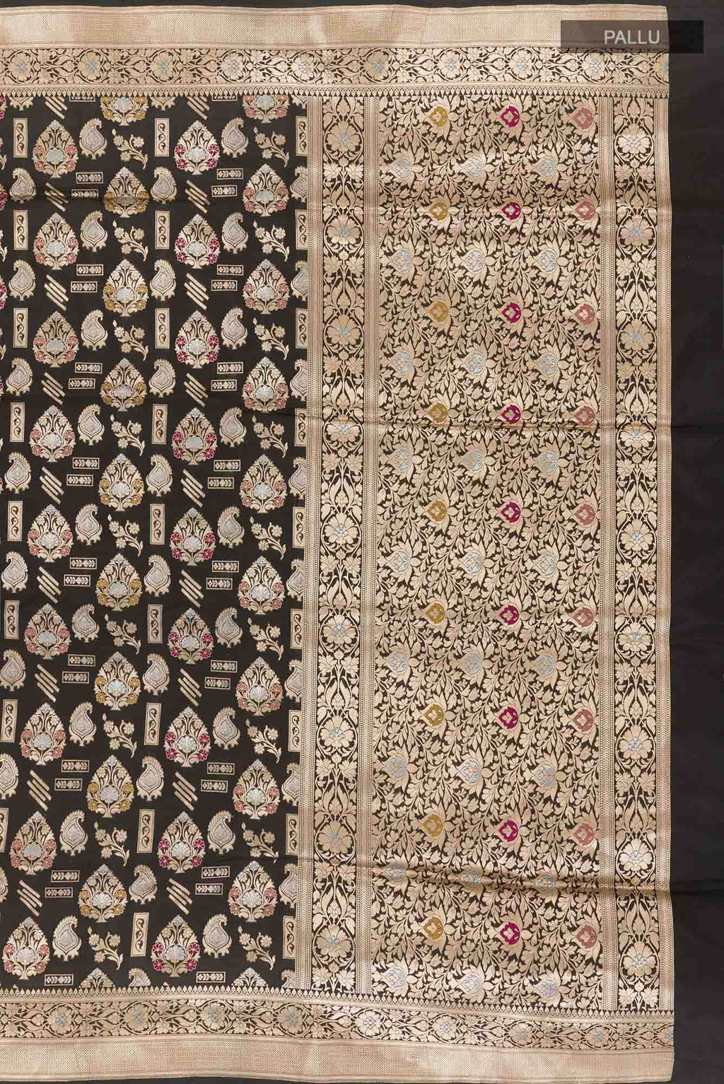 Black Banarasi Silk Saree