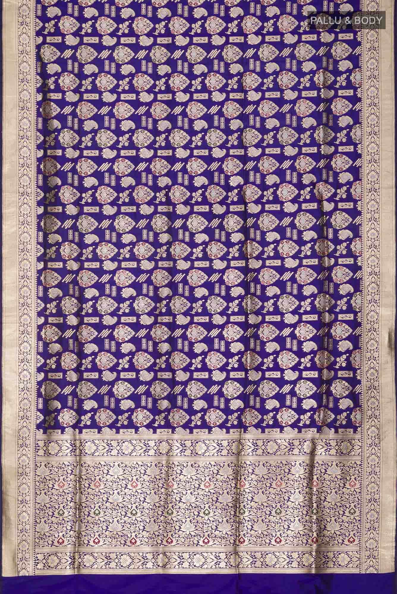 Blue Banarasi Silk Saree