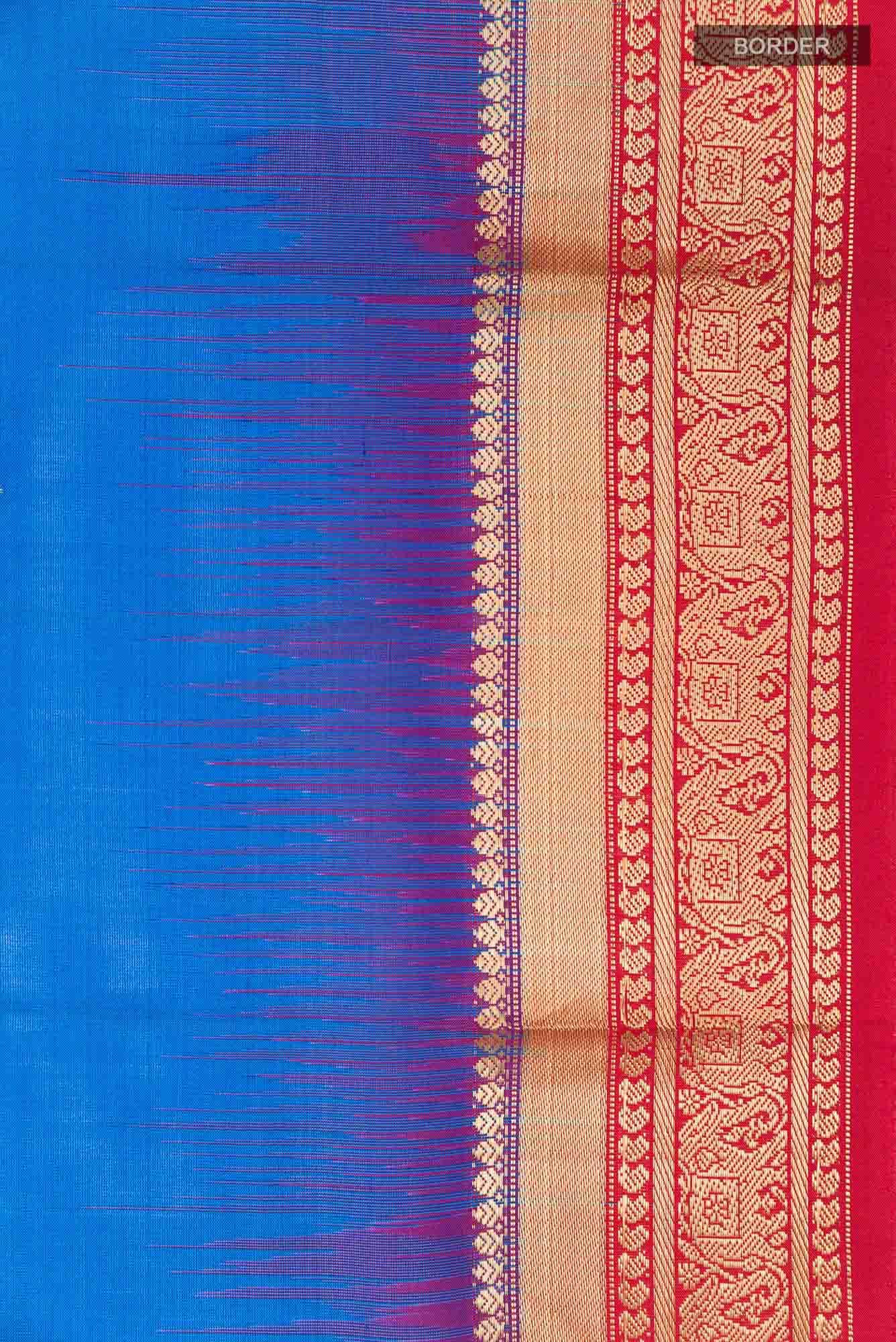Blue Kanchipuram Silk Saree