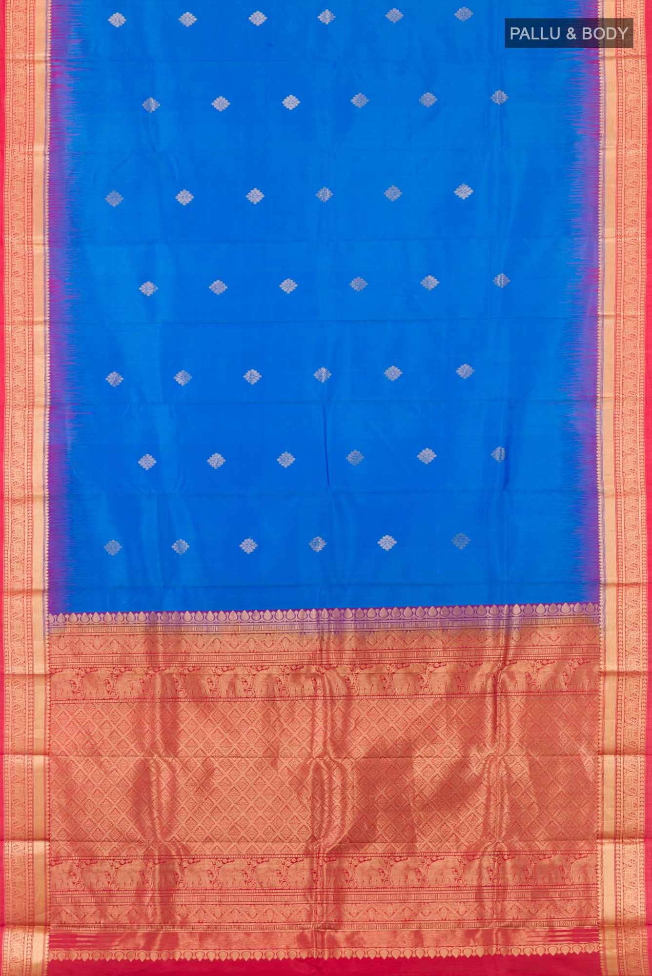 Blue Kanchipuram Silk Saree