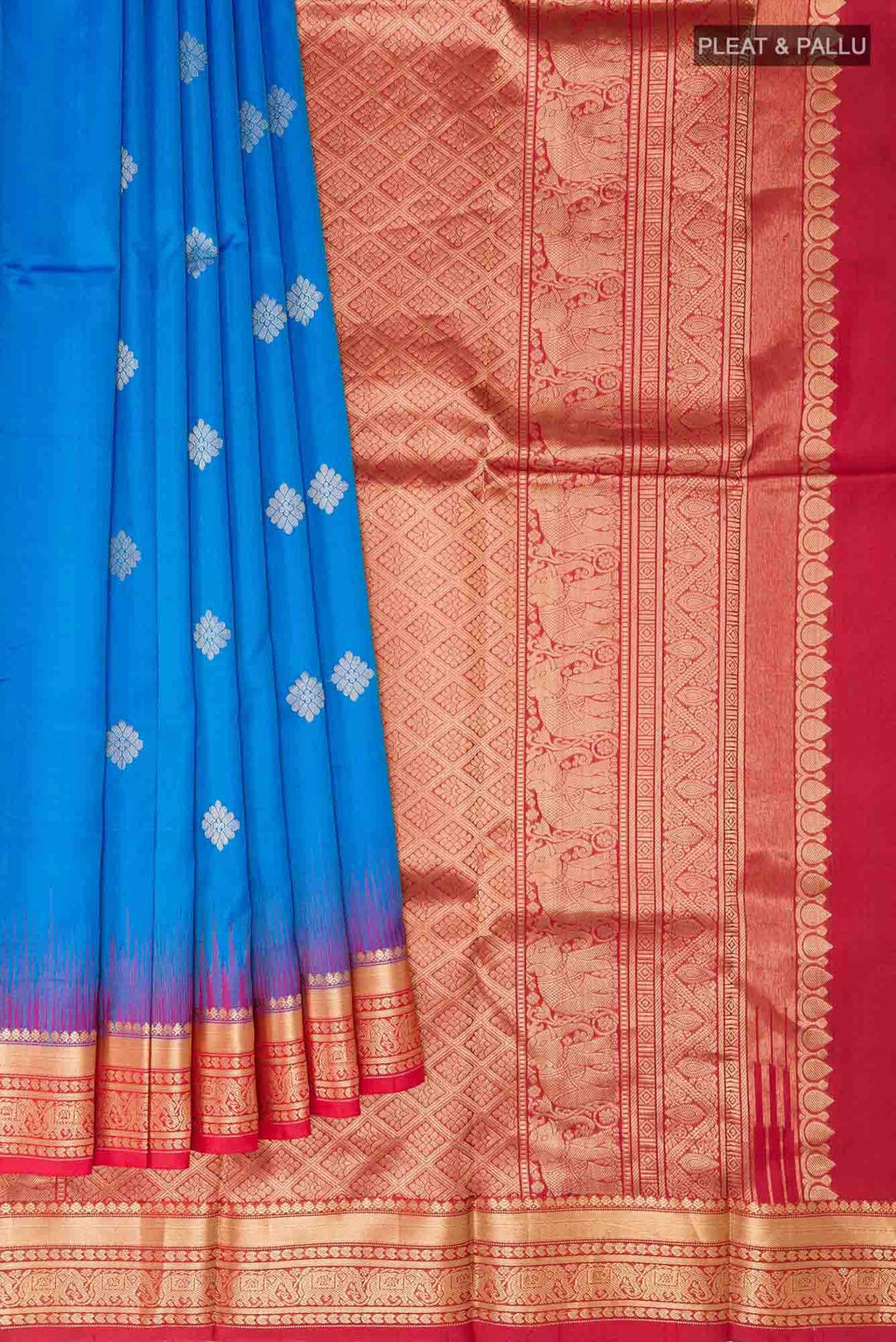 Blue Kanchipuram Silk Saree