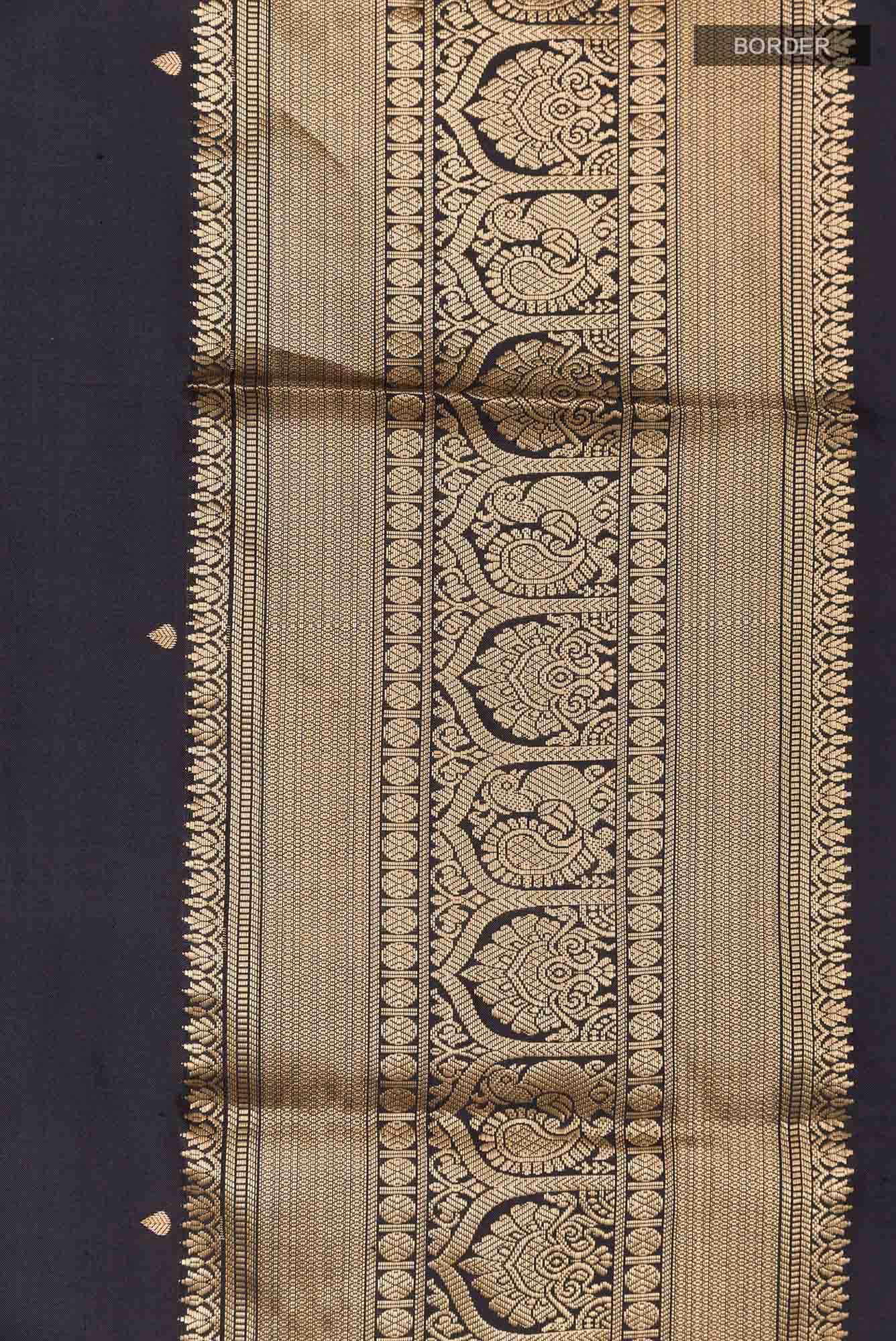 Black Kanchipuram Silk Saree