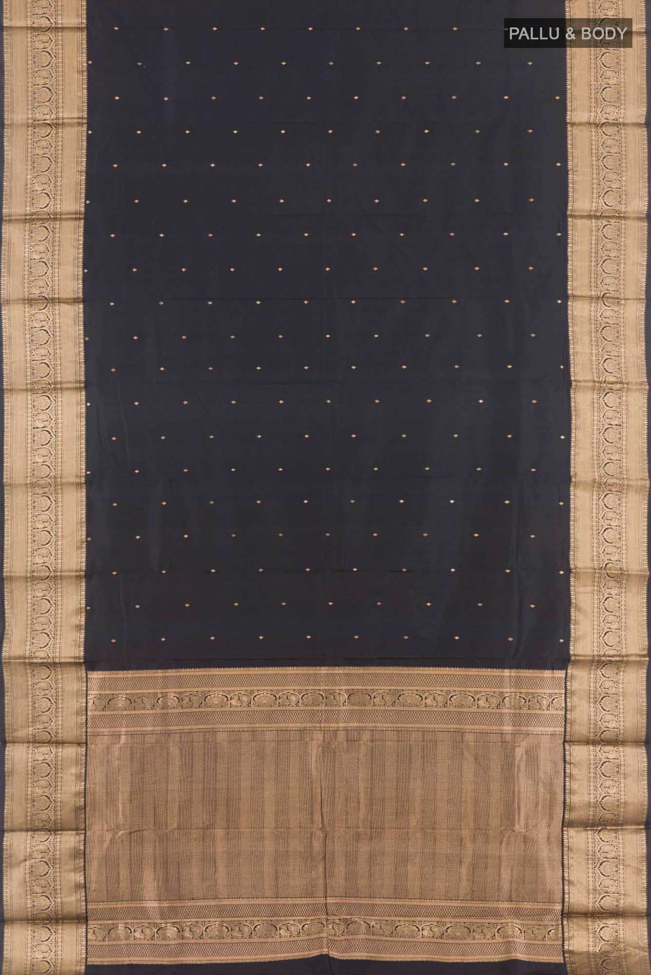 Black Kanchipuram Silk Saree