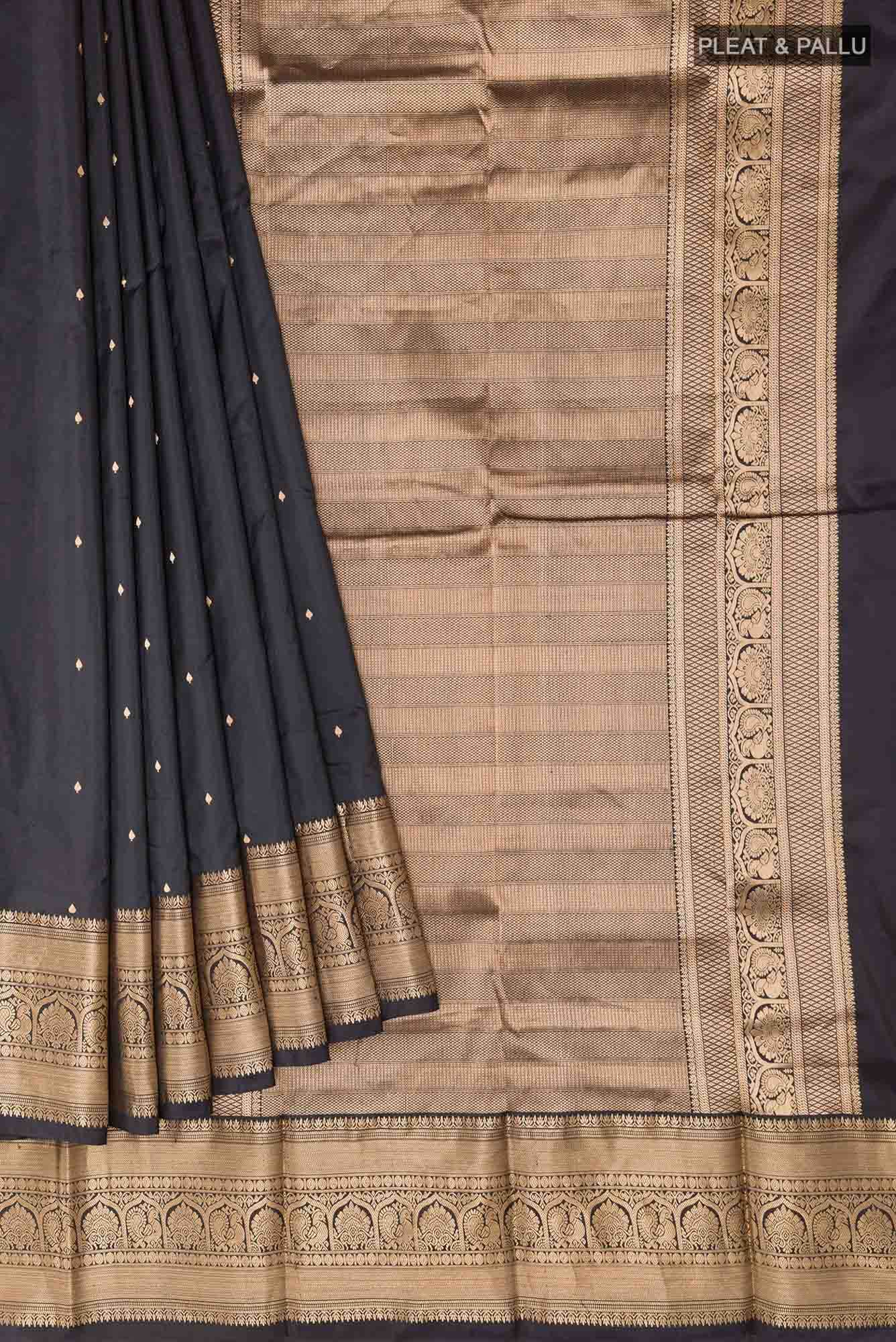 Black Kanchipuram Silk Saree