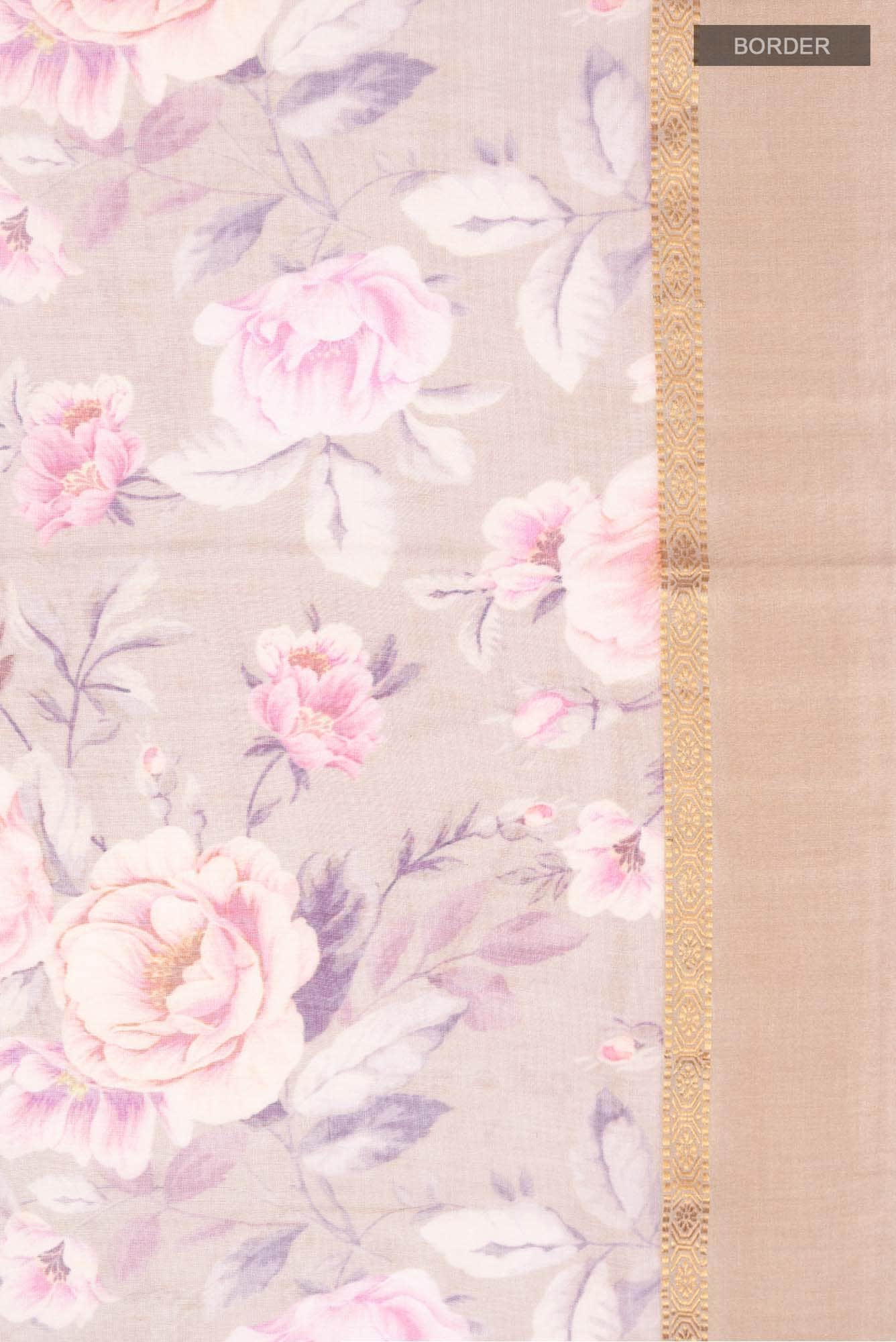 Brown Silk Cotton Saree