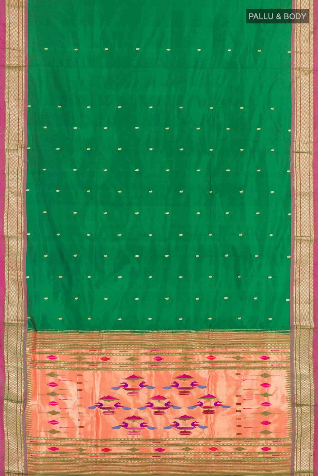 Green Paithani Silk Saree