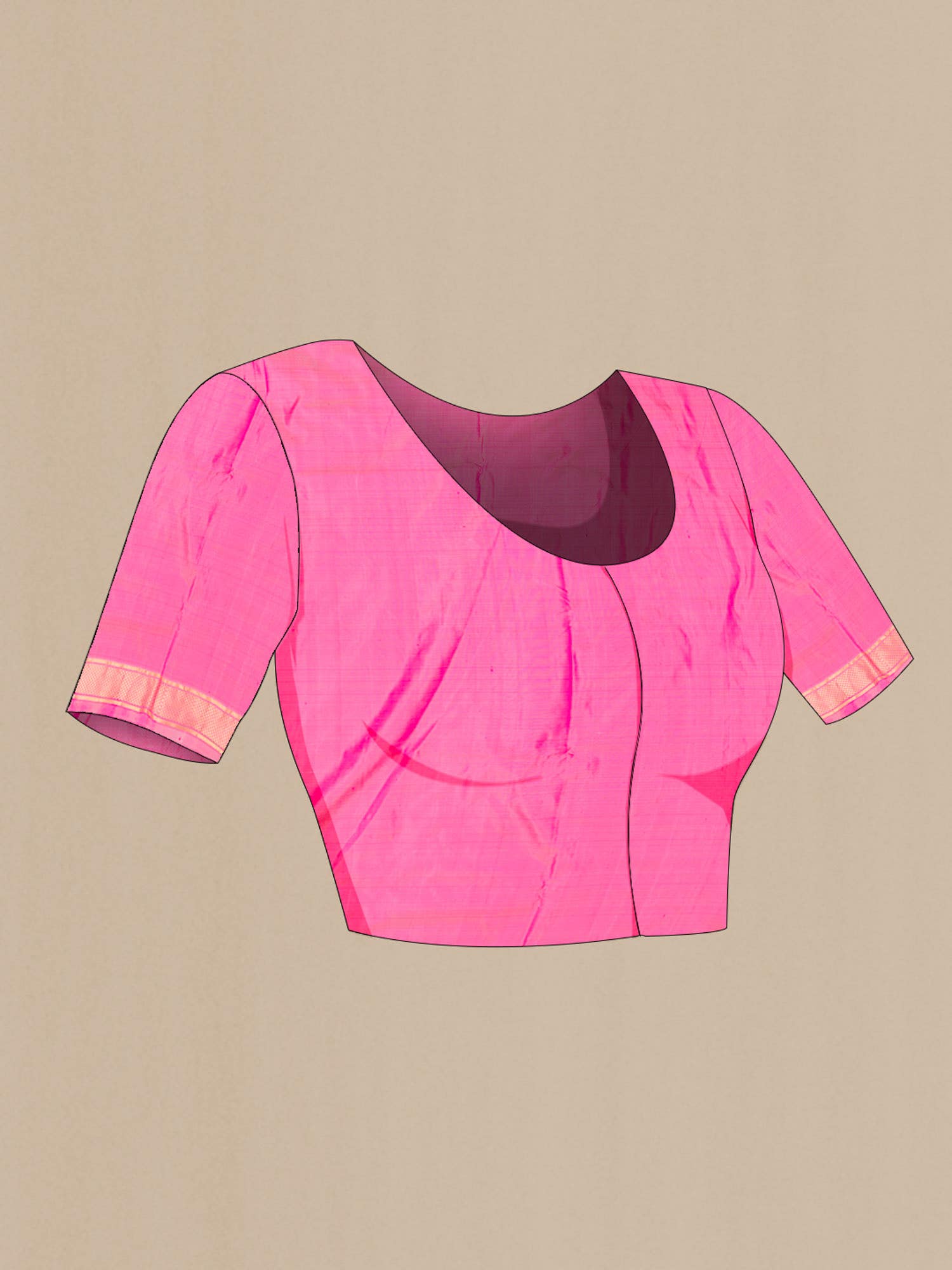 Pink Paithani Silk Saree