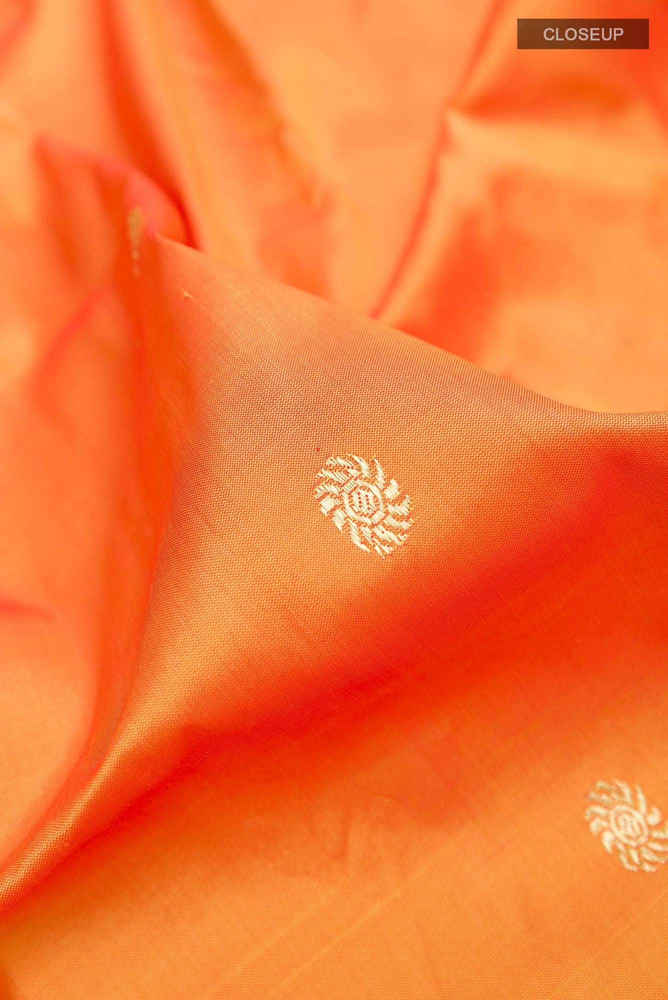 Orange Paithani Silk Saree