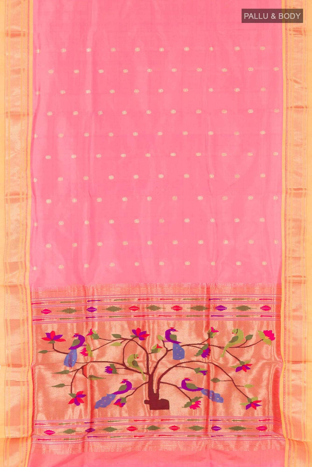 Pink Paithani Silk Saree