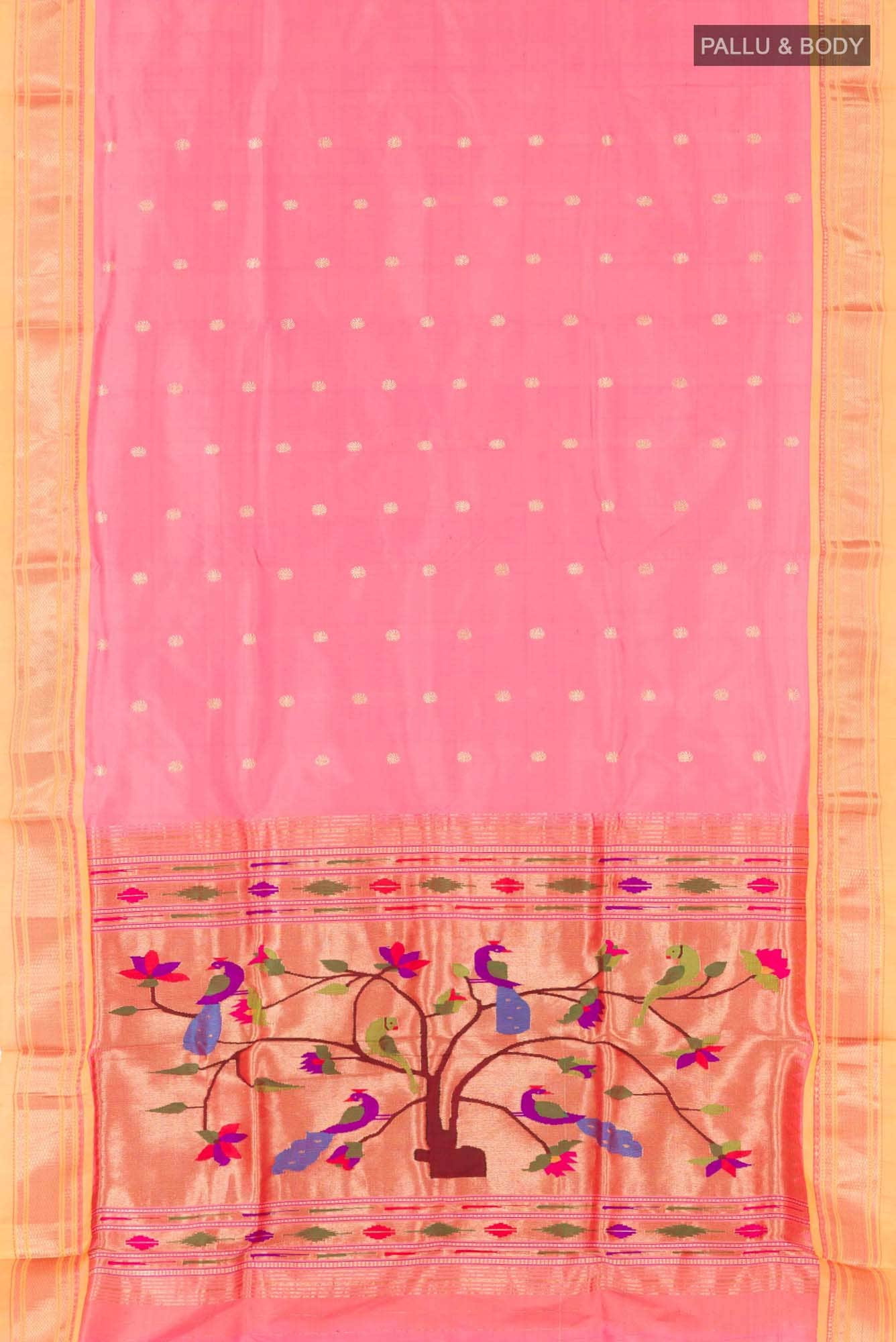Pink Paithani Silk Saree