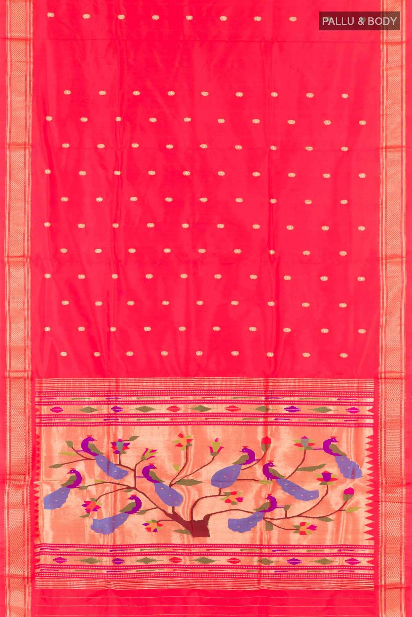 Red Paithani Silk Saree
