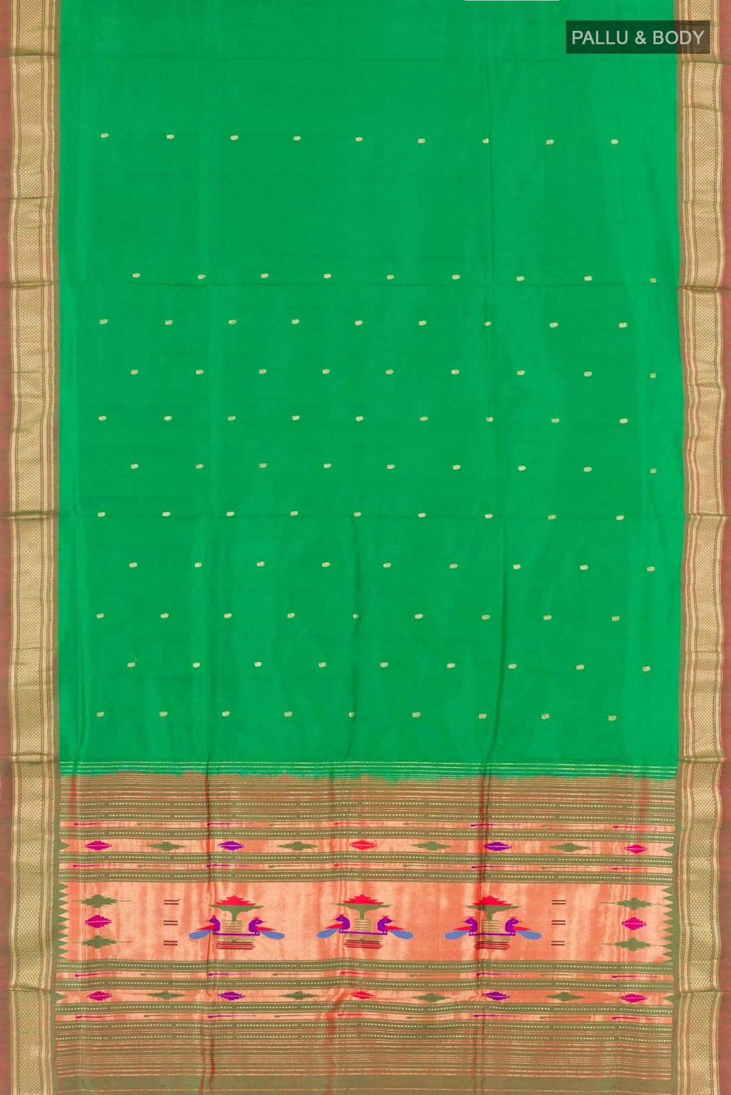 Green Paithani Silk Saree