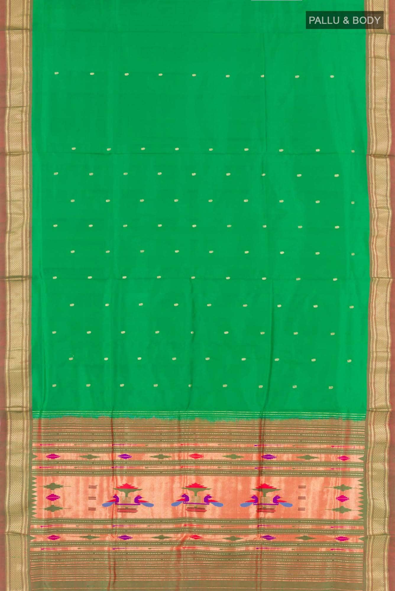 Green Paithani Silk Saree