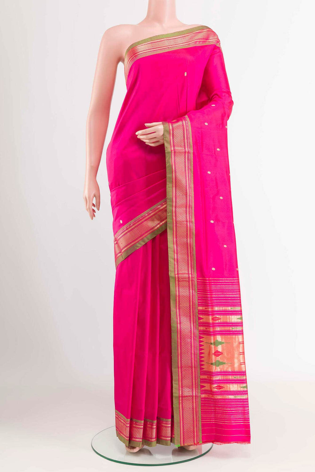 Pink Paithani Silk Saree