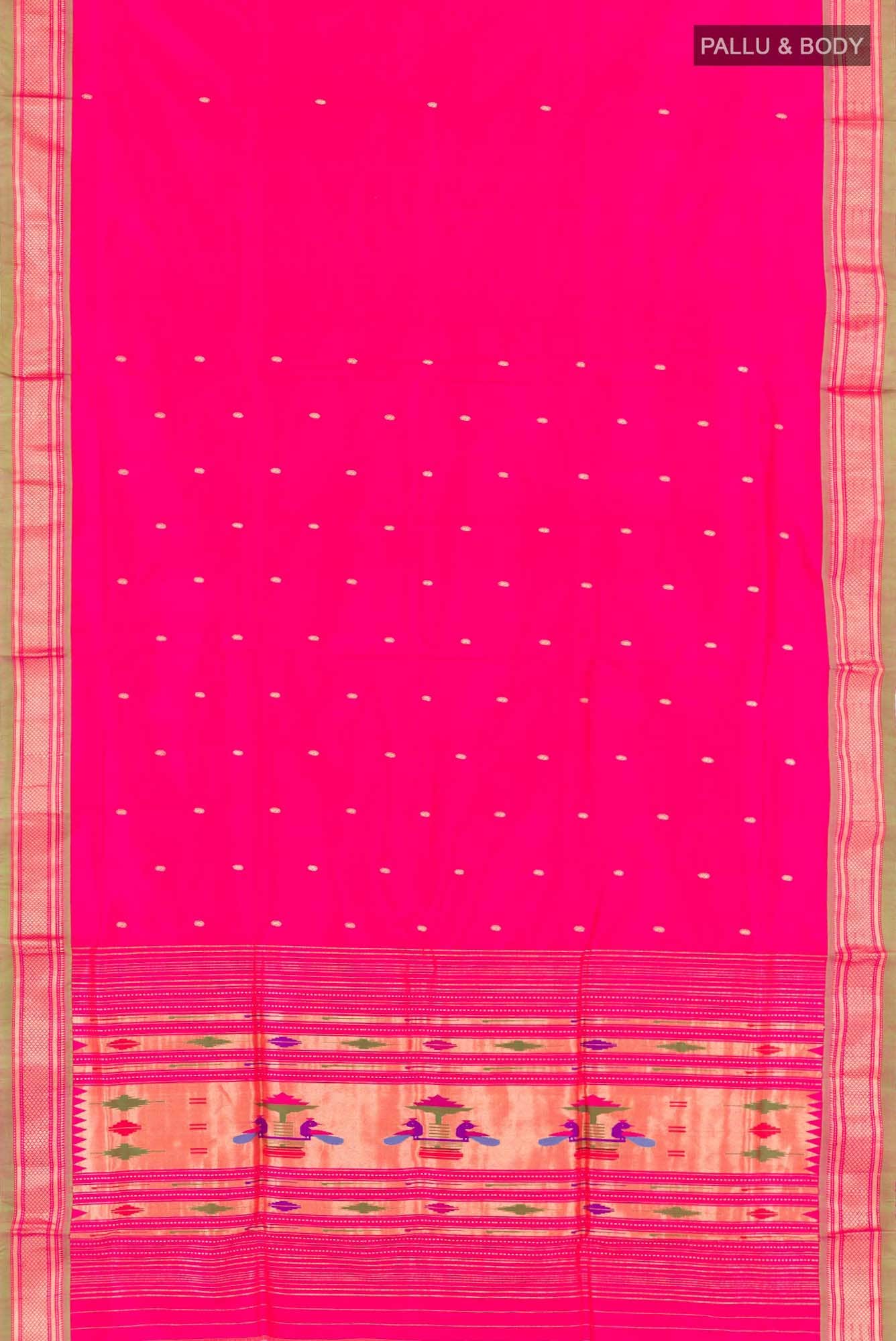 Pink Paithani Silk Saree
