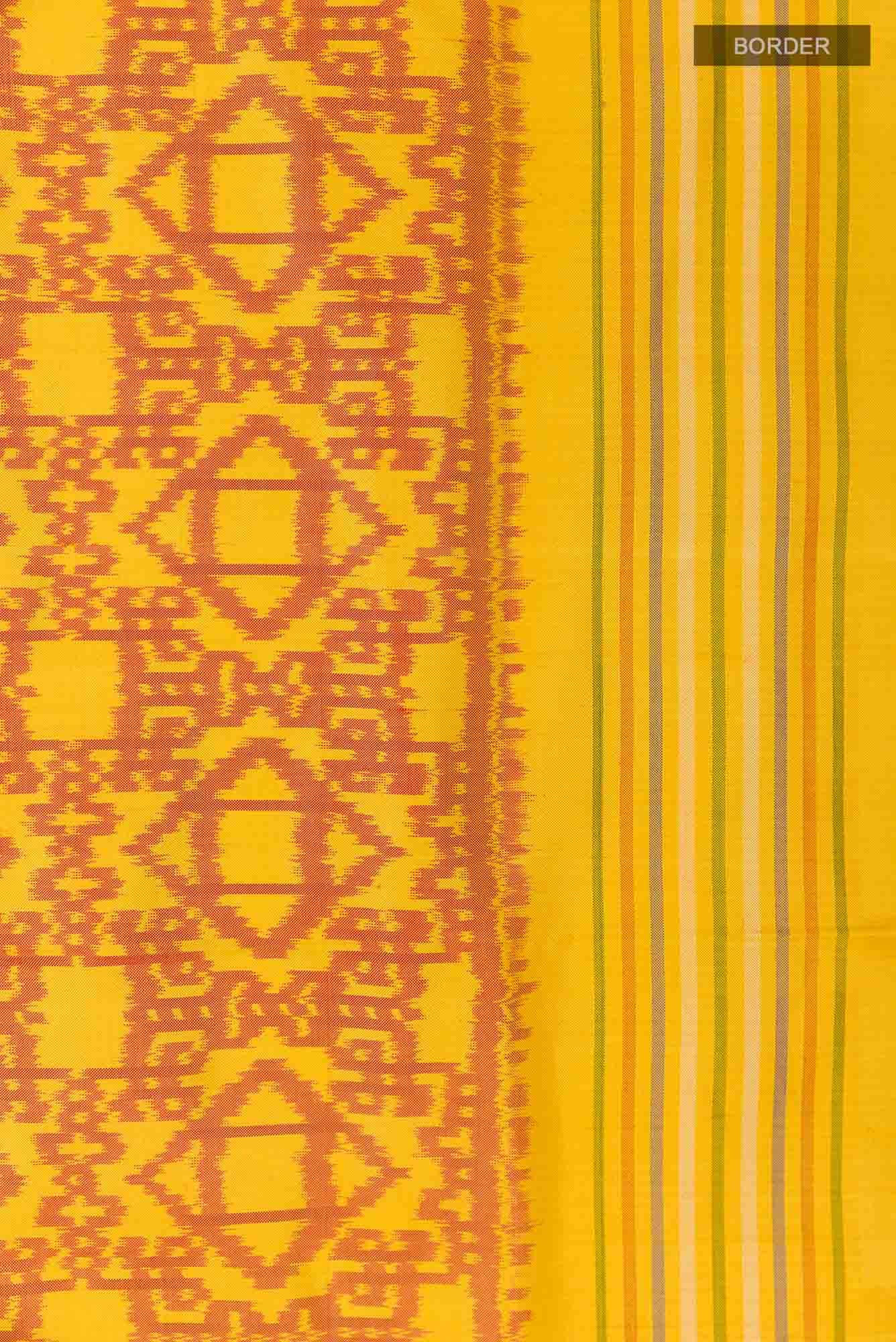 Yellow Pochampally Saree