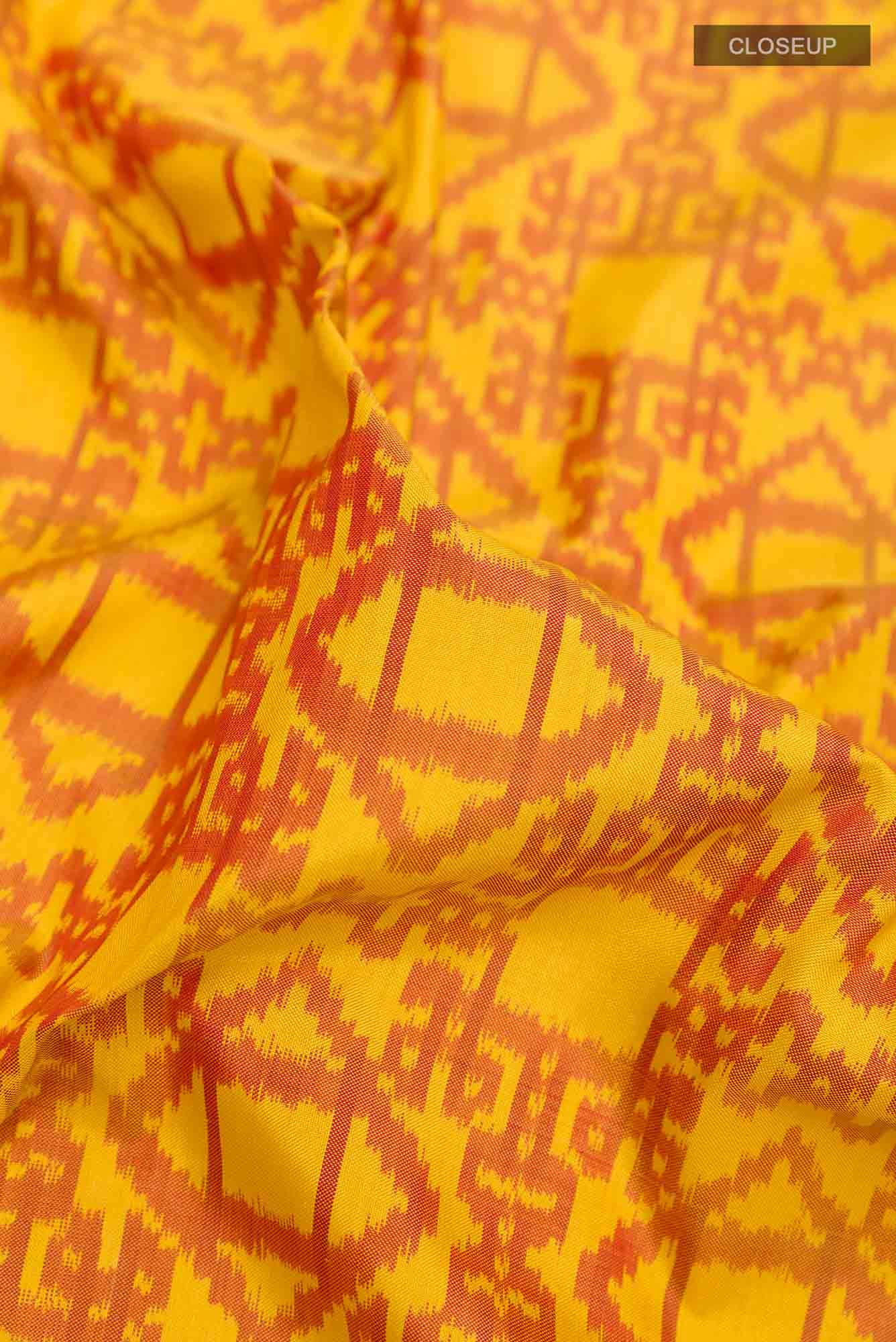 Yellow Pochampally Saree