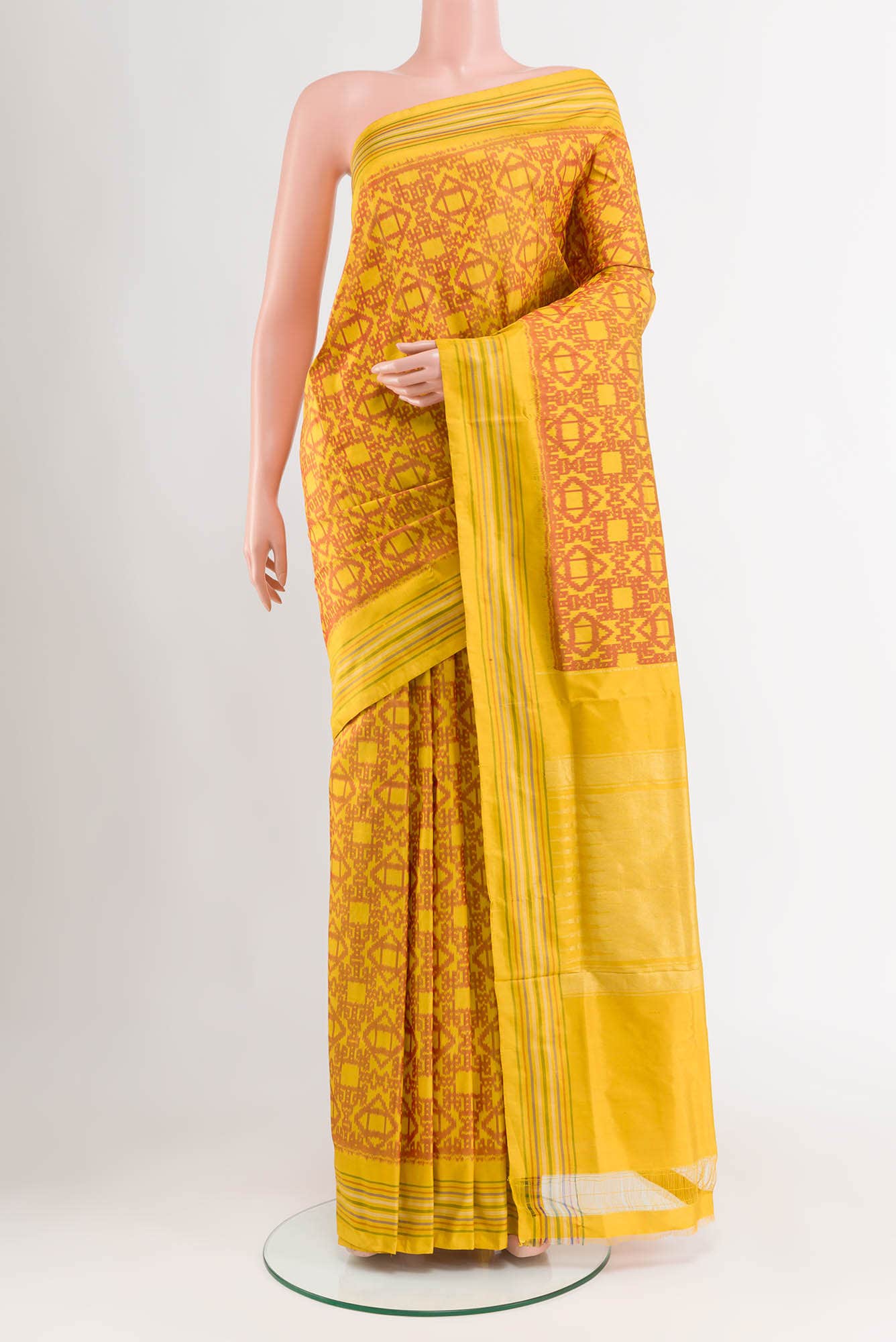 Yellow Pochampally Saree
