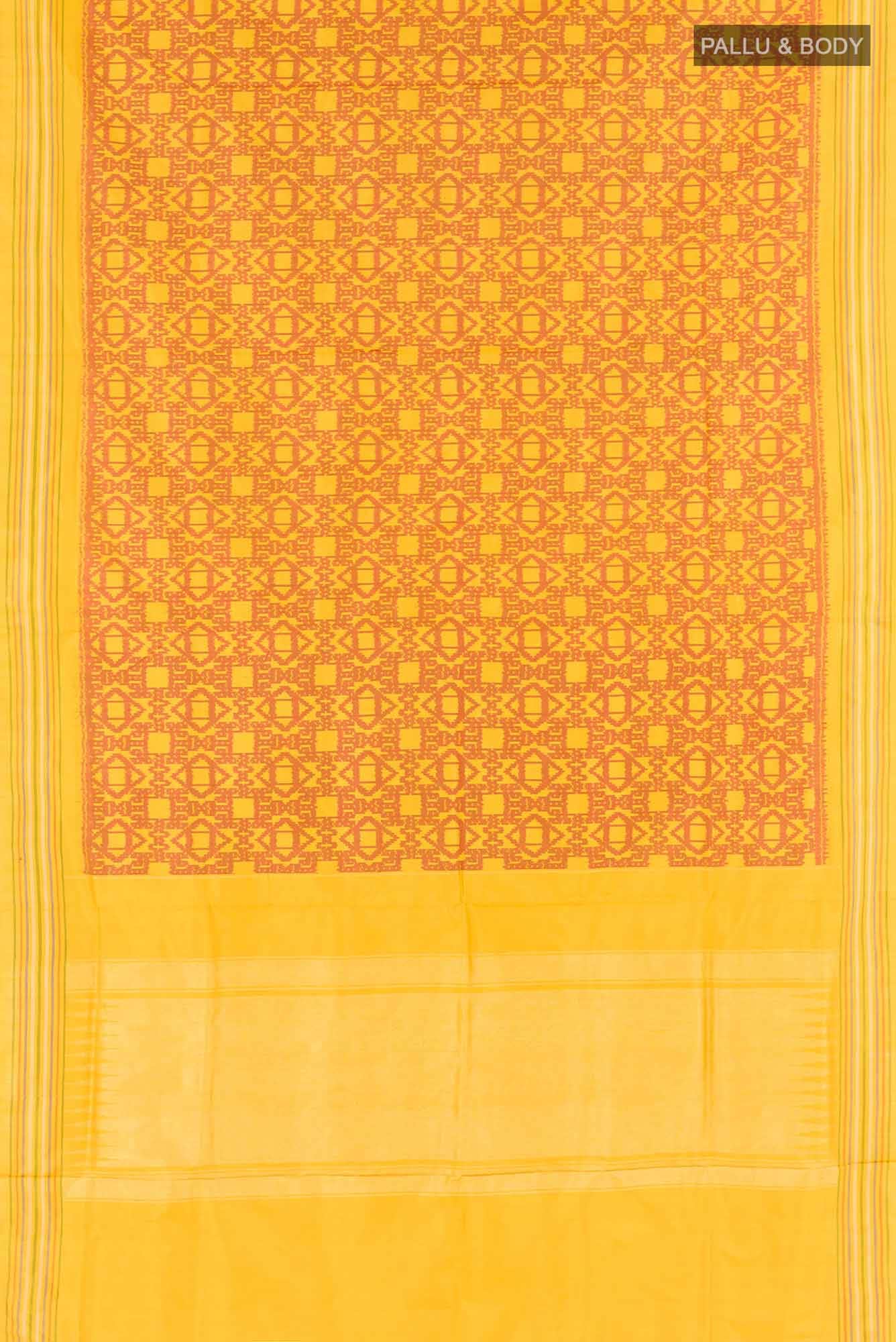 Yellow Pochampally Saree