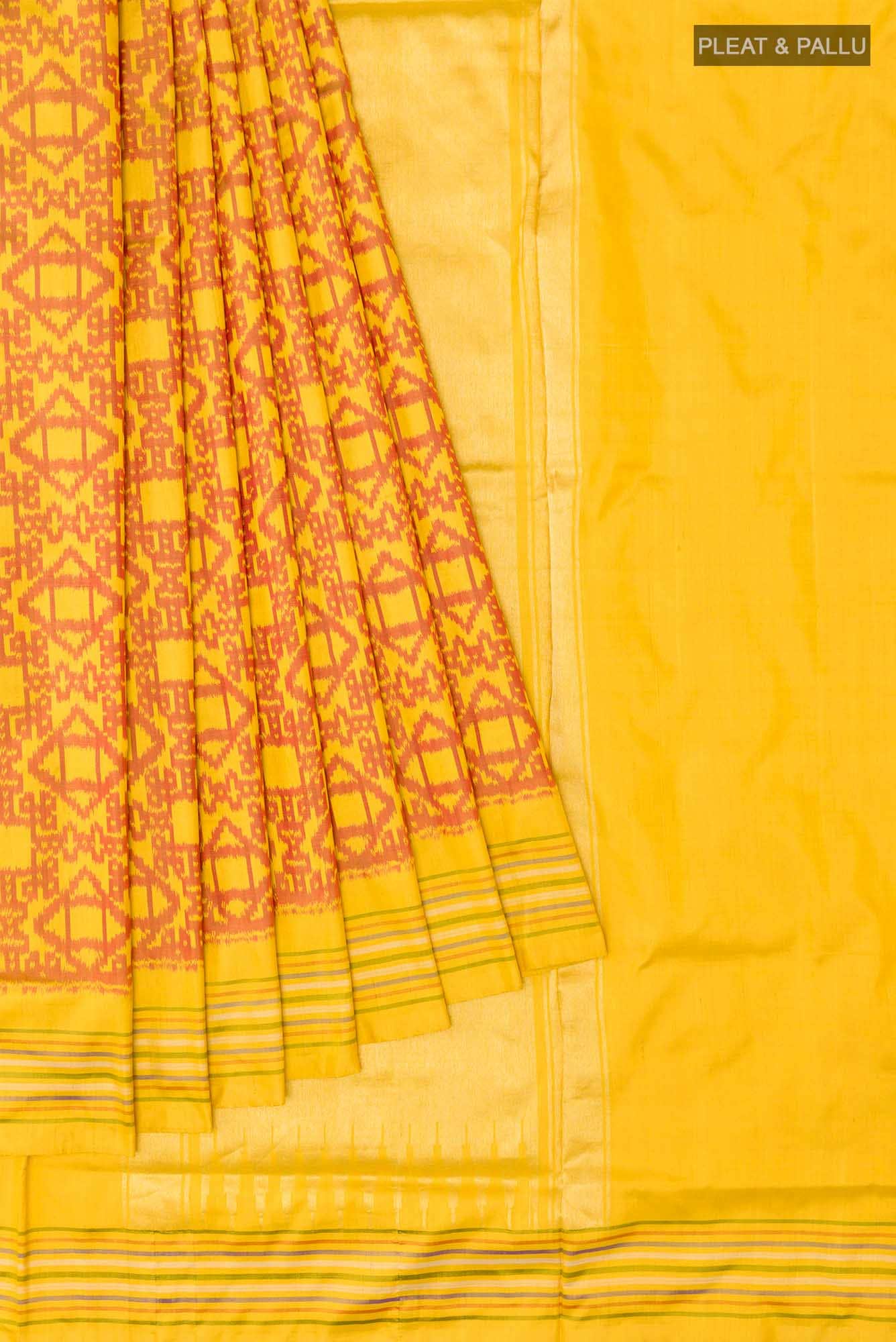 Yellow Pochampally Saree