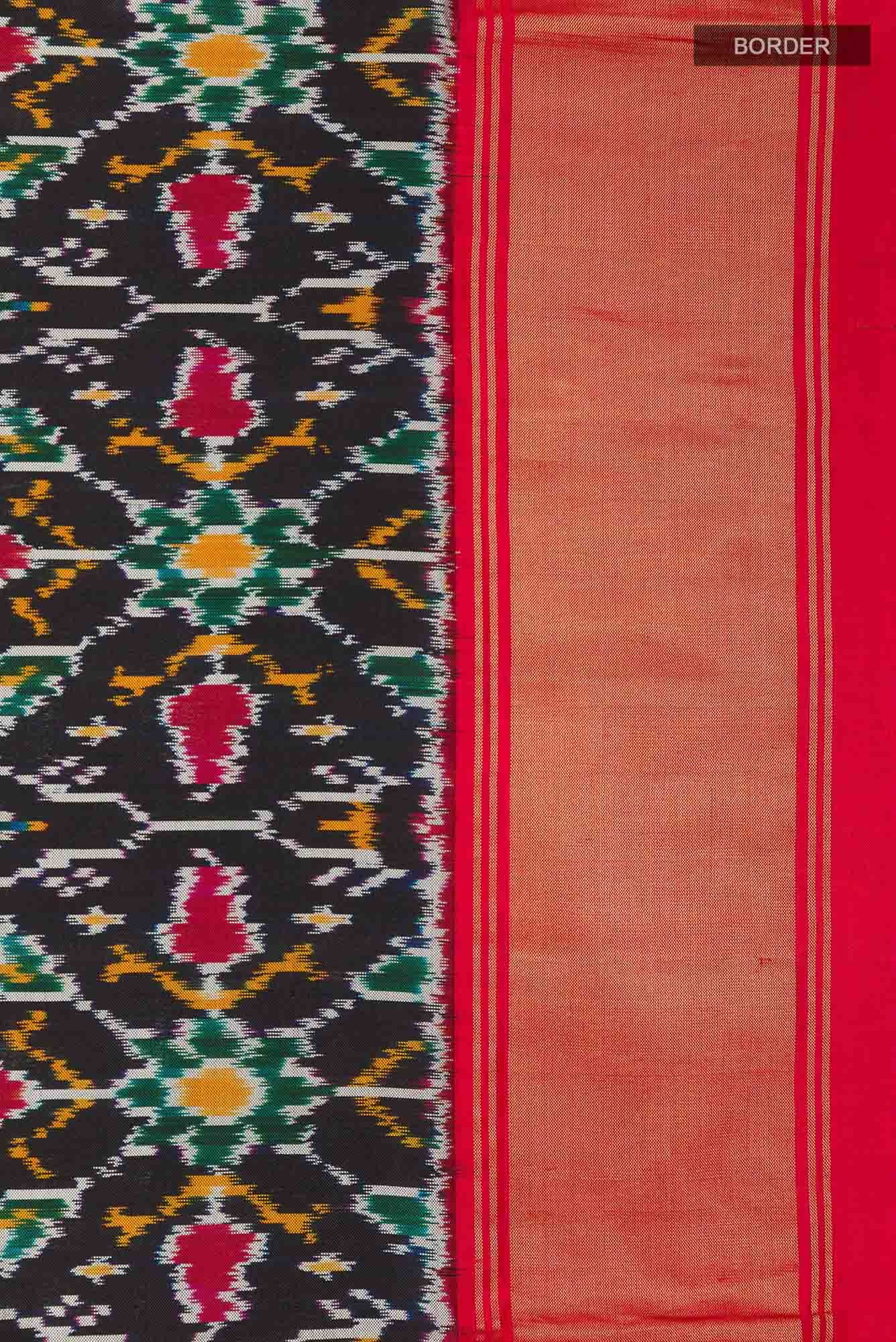 Black Pochampally Silk Saree