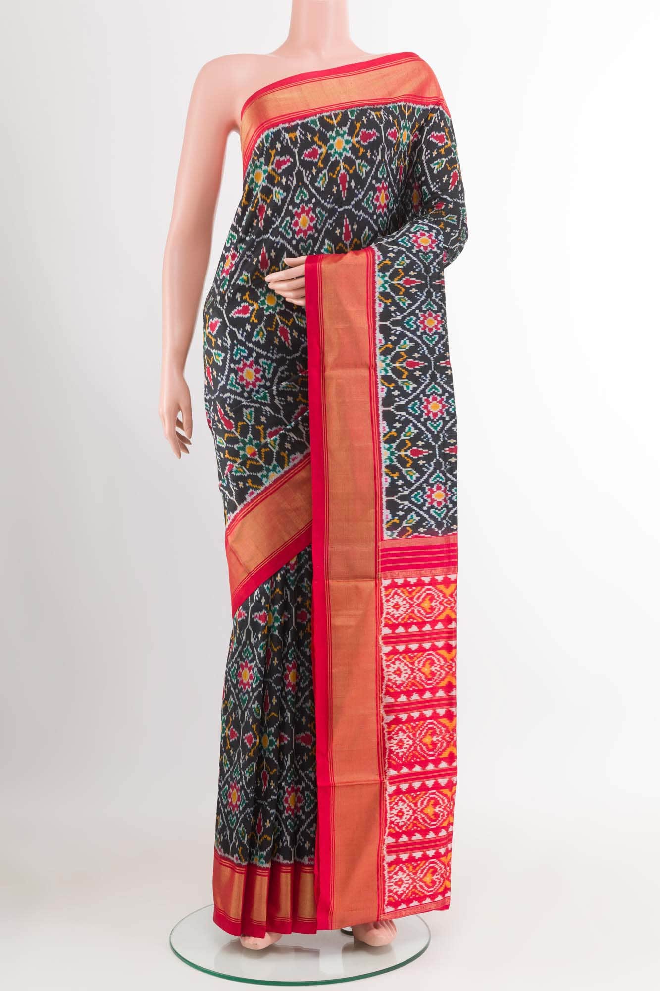 Black Pochampally Silk Saree