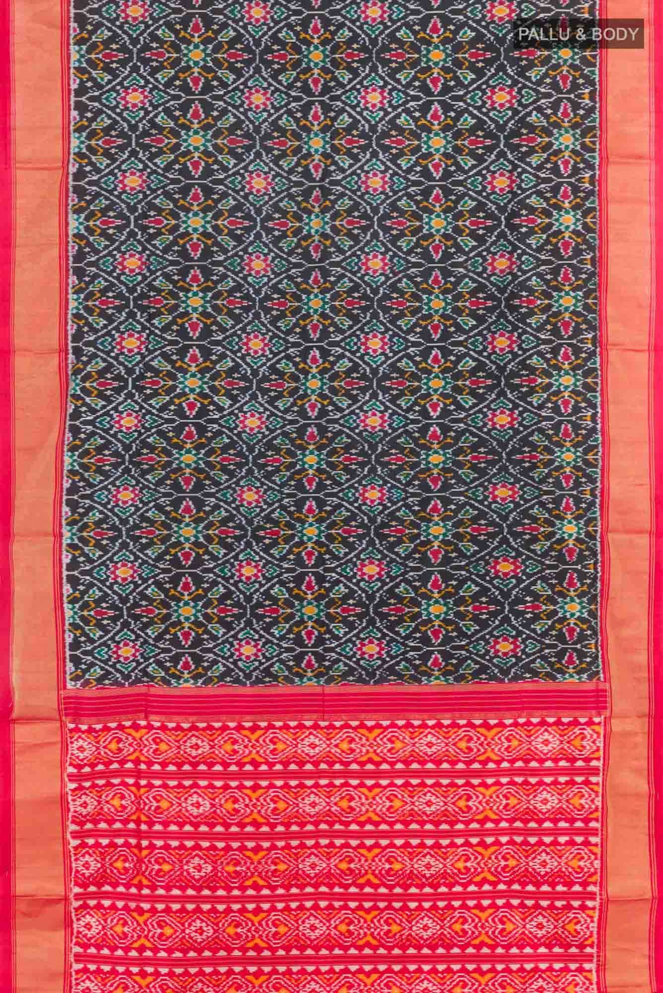 Black Pochampally Silk Saree