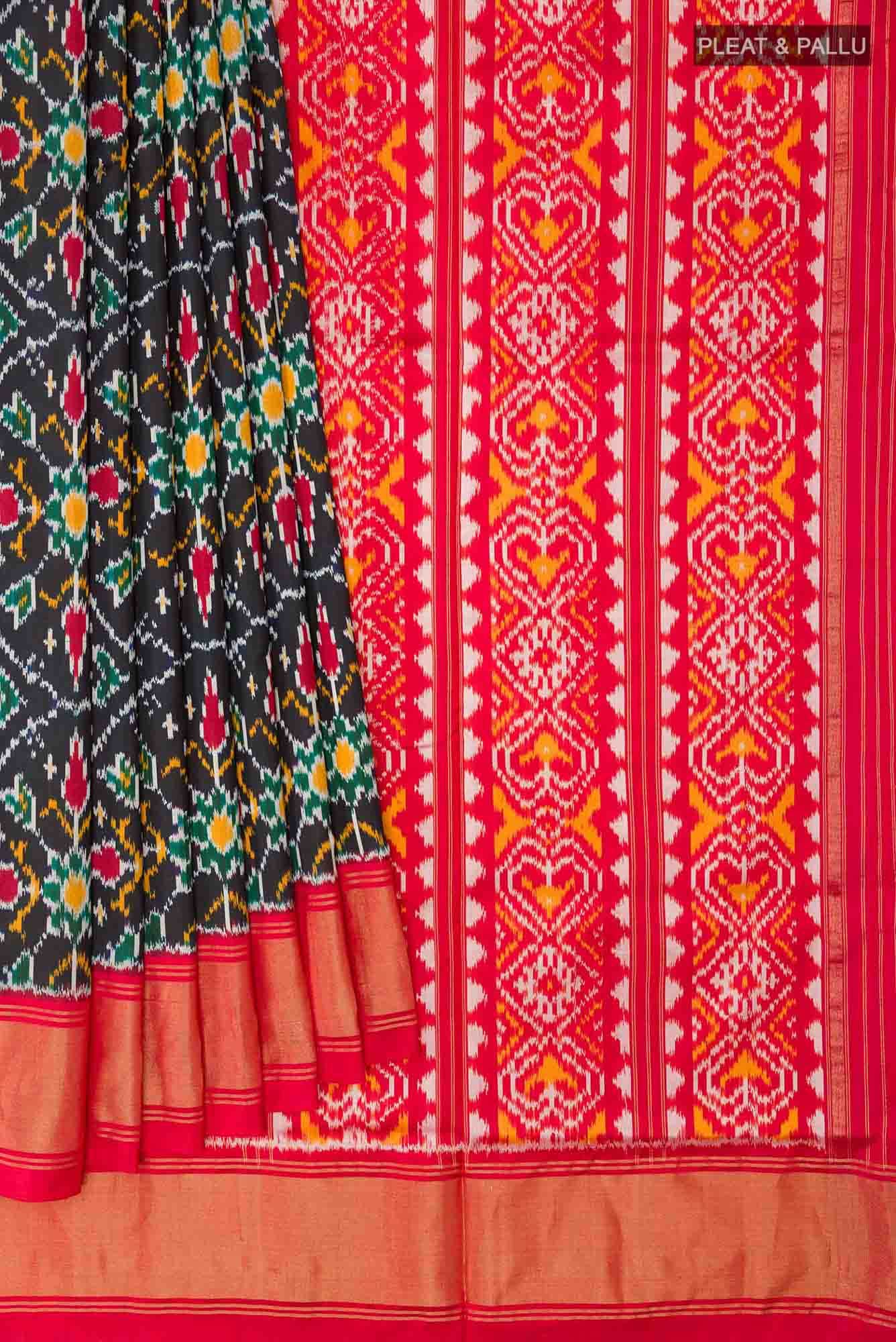 Black Pochampally Silk Saree