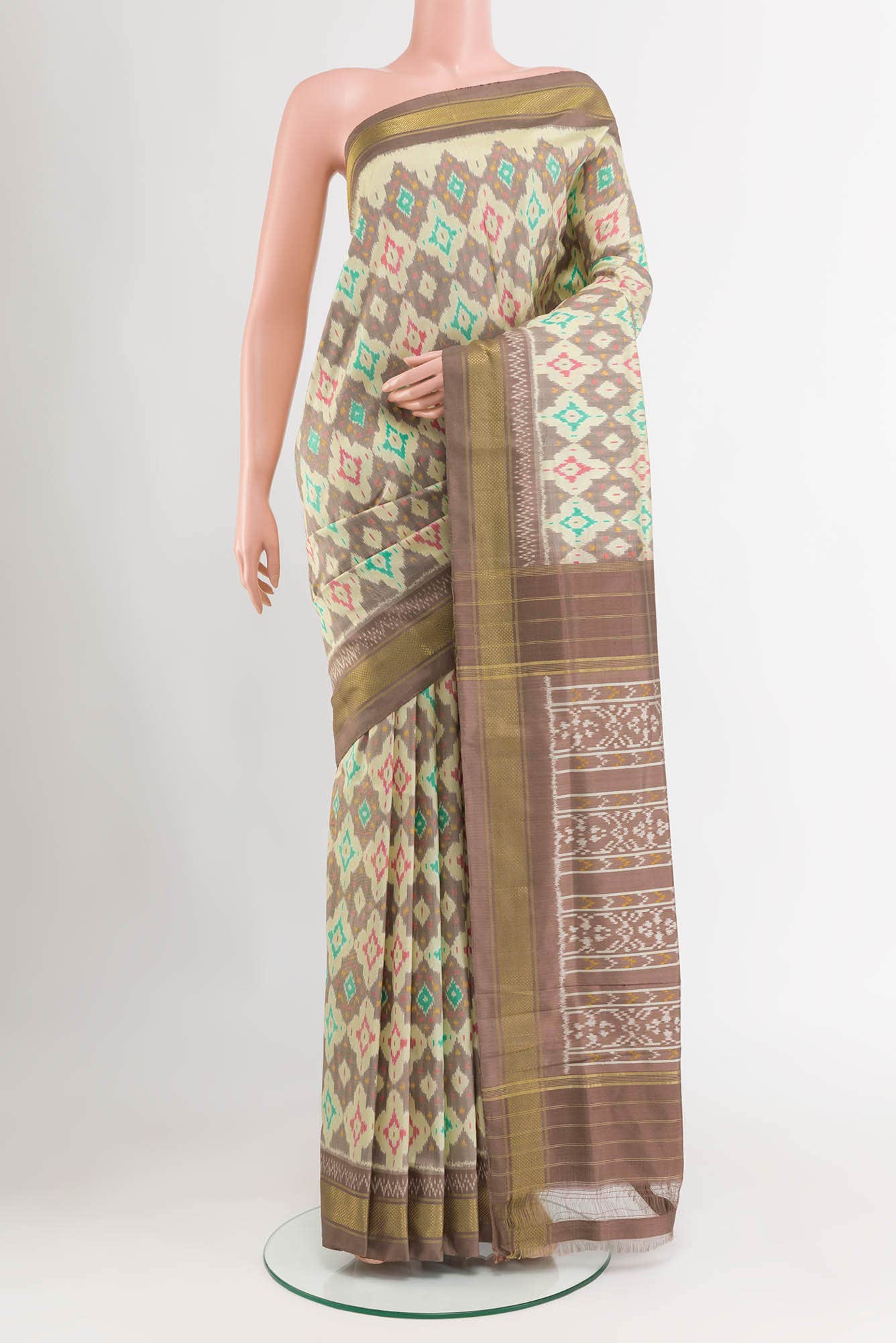 Beige Pochampally Saree