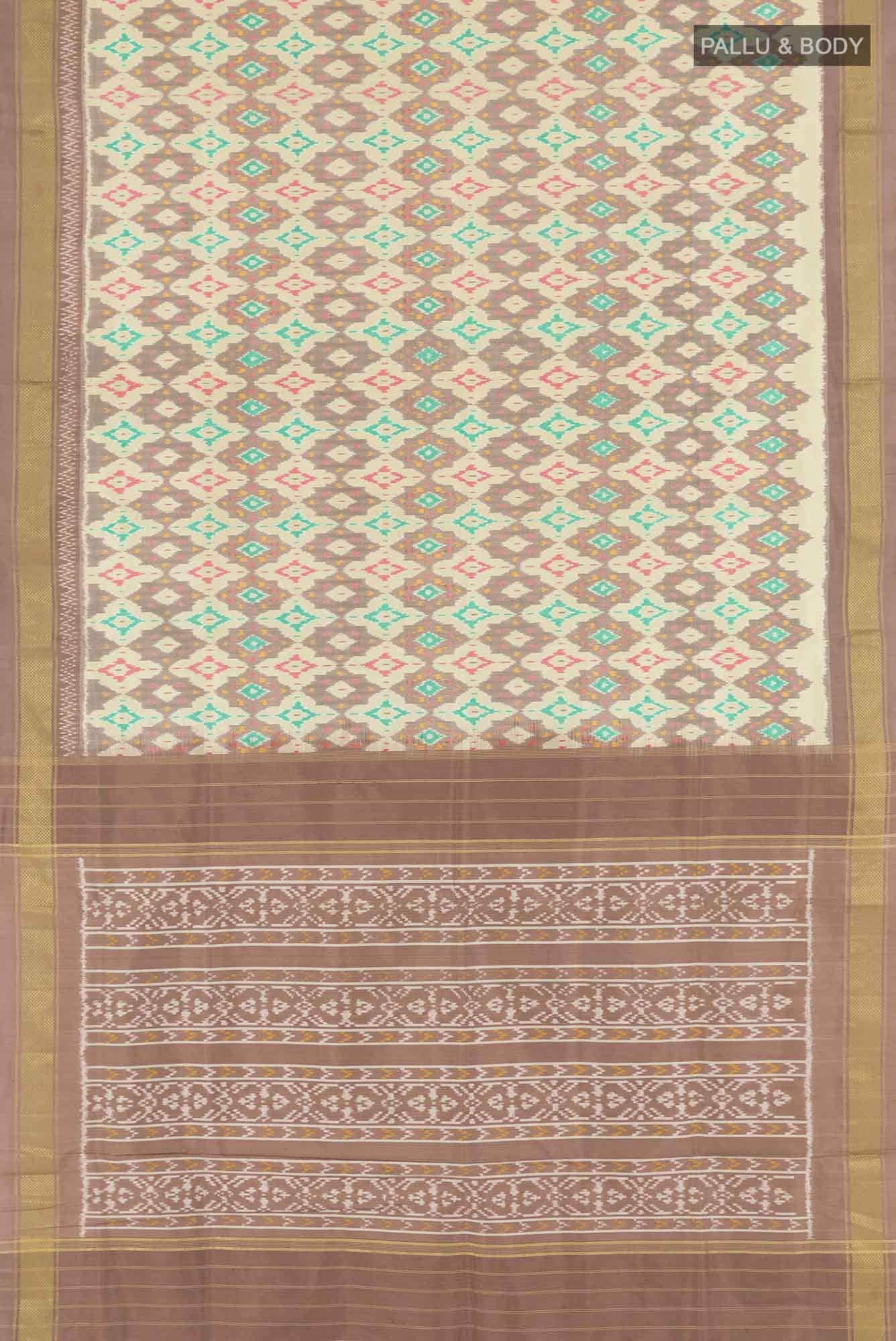 Beige Pochampally Saree