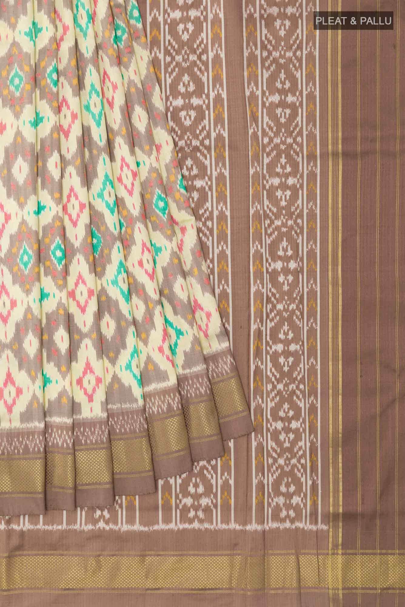 Beige Pochampally Saree
