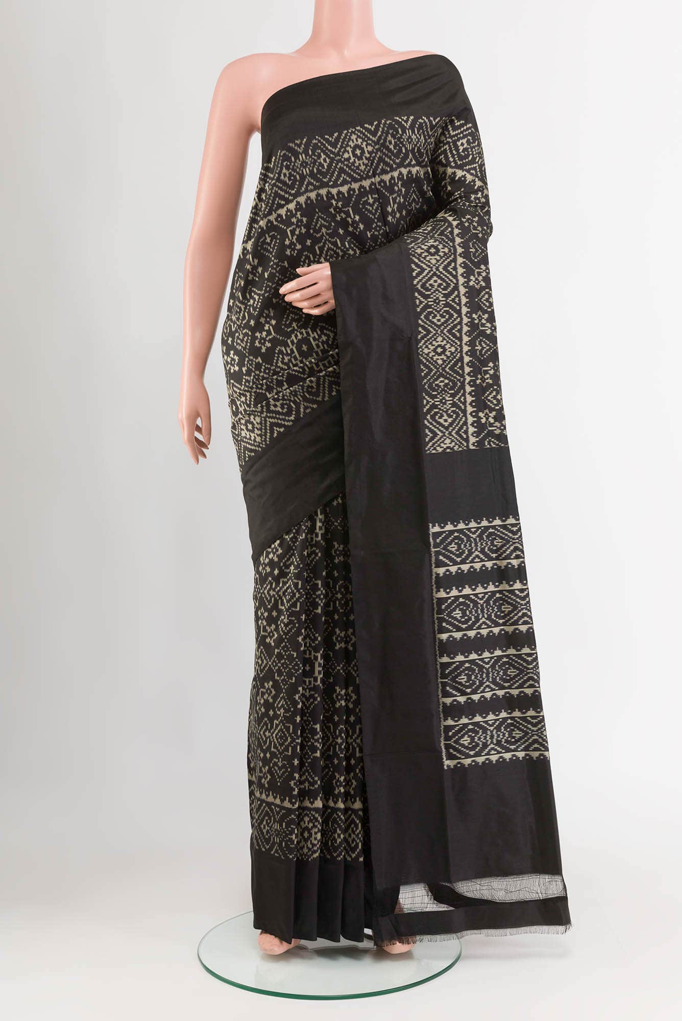 Black Pochampally Saree