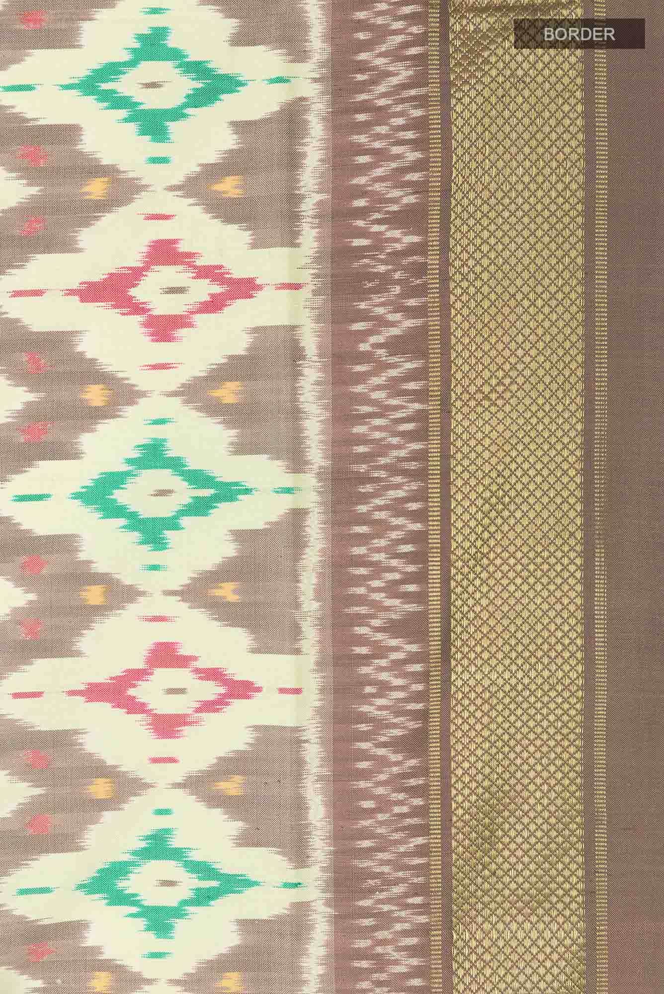Beige Pochampally Saree